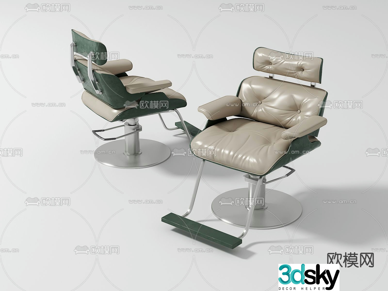 Modern salon chair 3d model