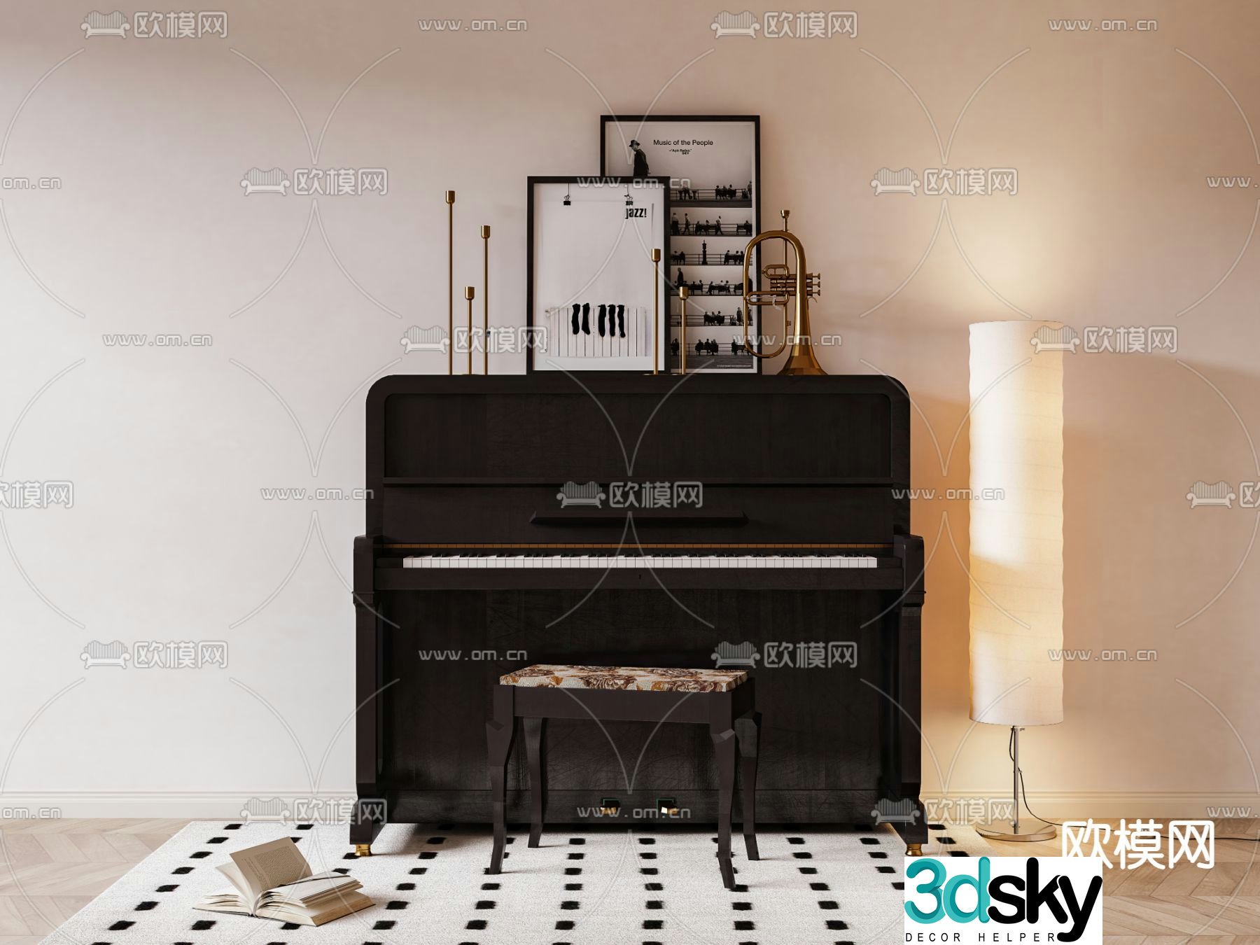 piano 3d model