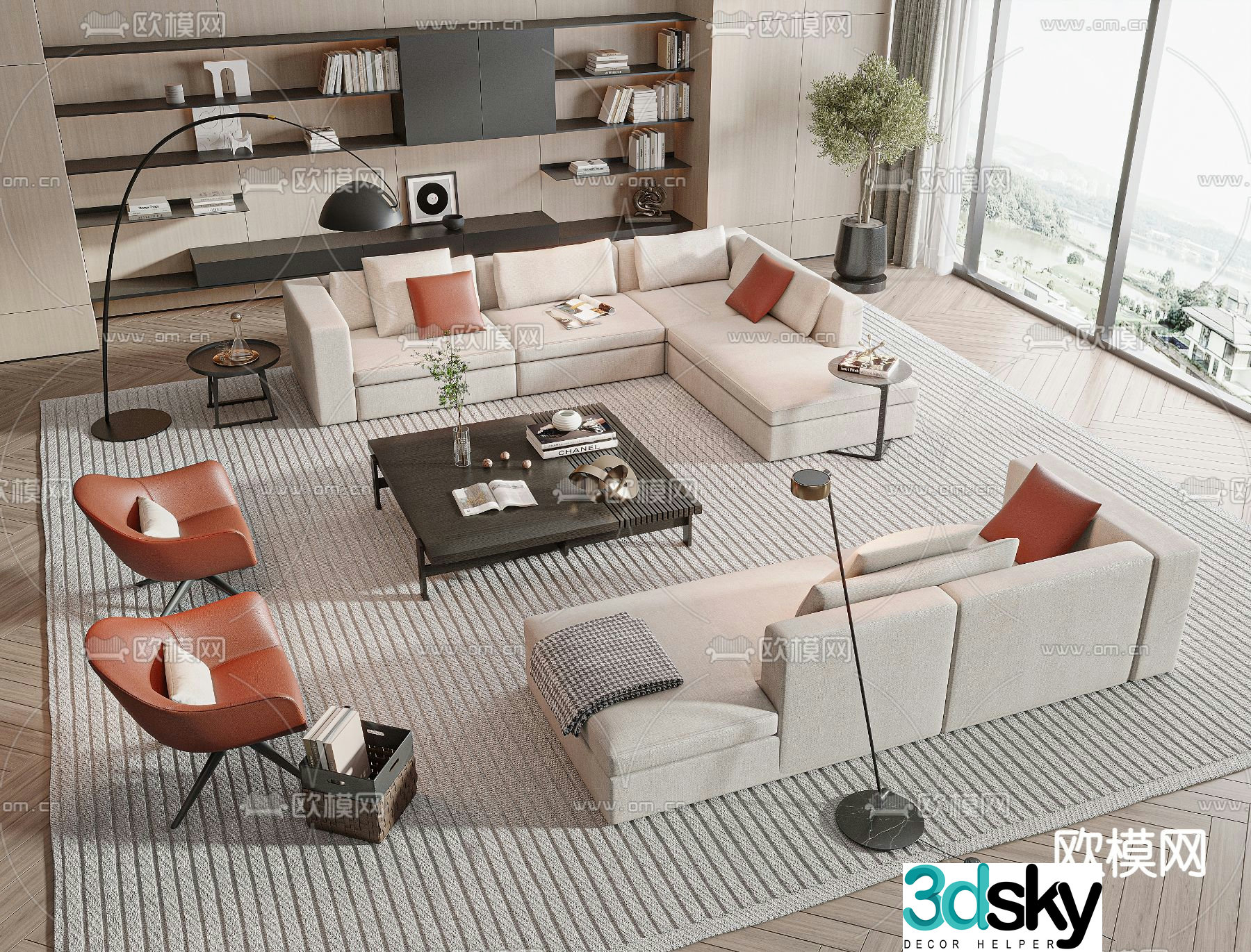 Poliform modular sofa 3d model