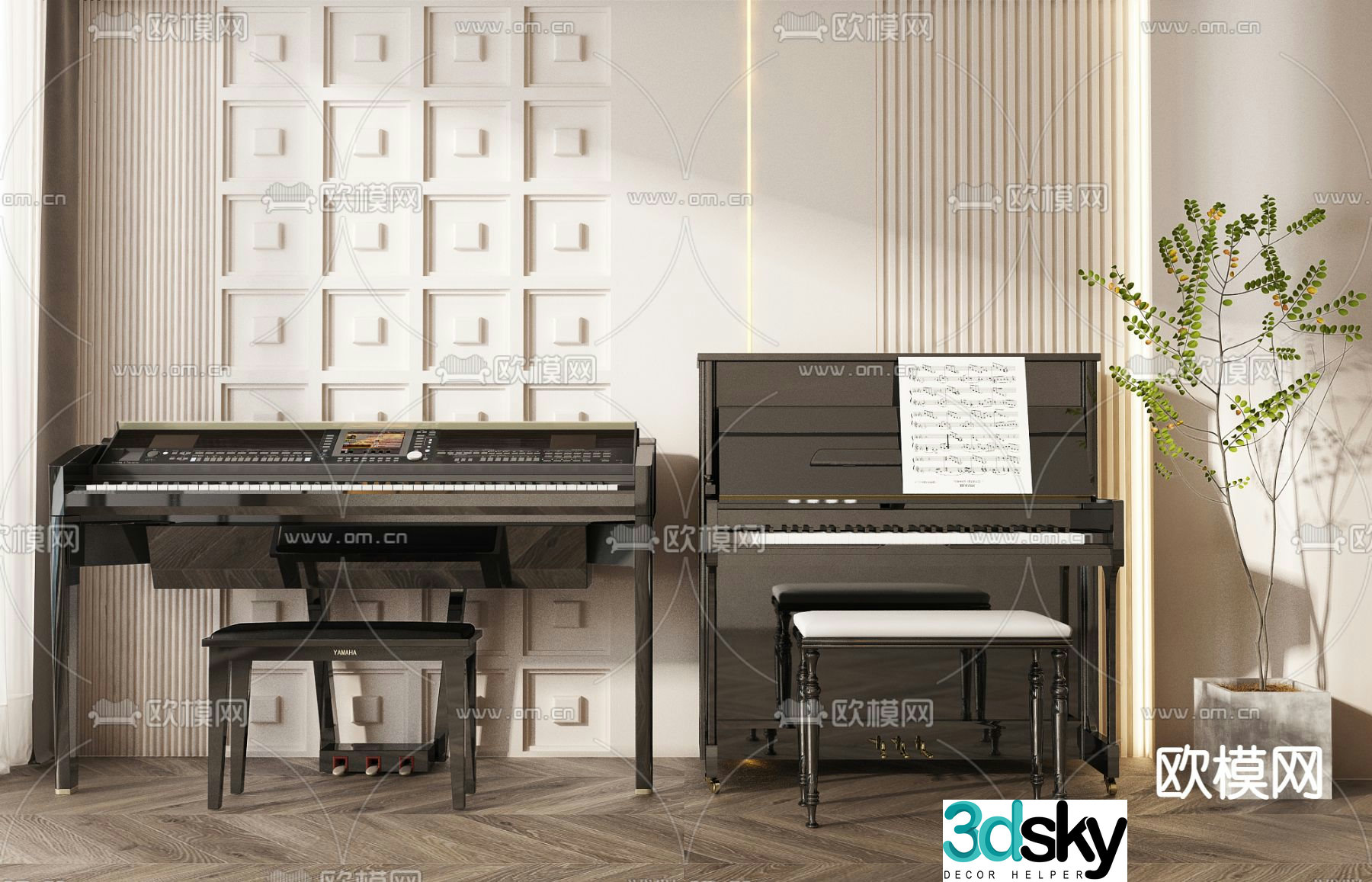 piano 3d model
