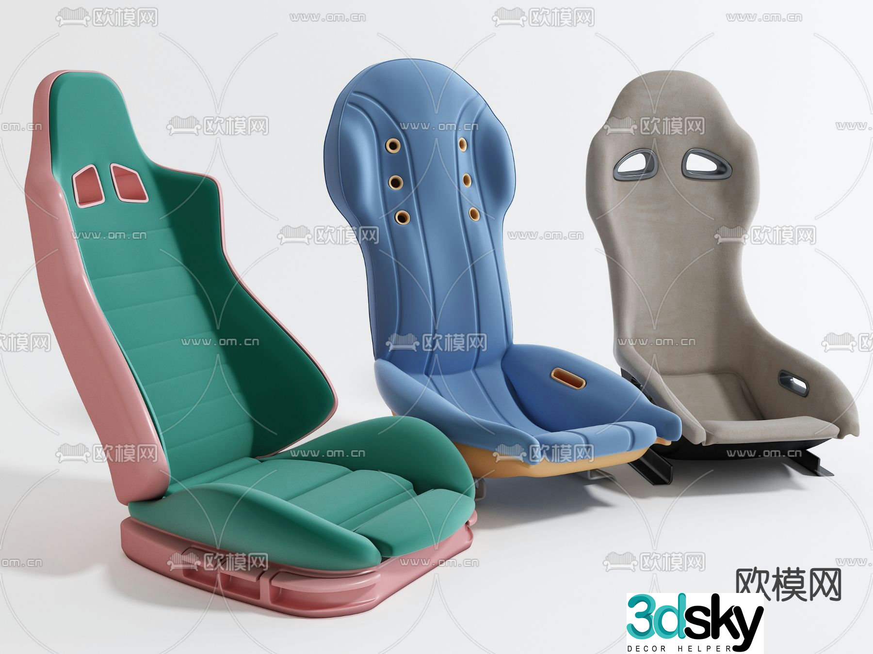 safety chair driving chair car chair 3d model
