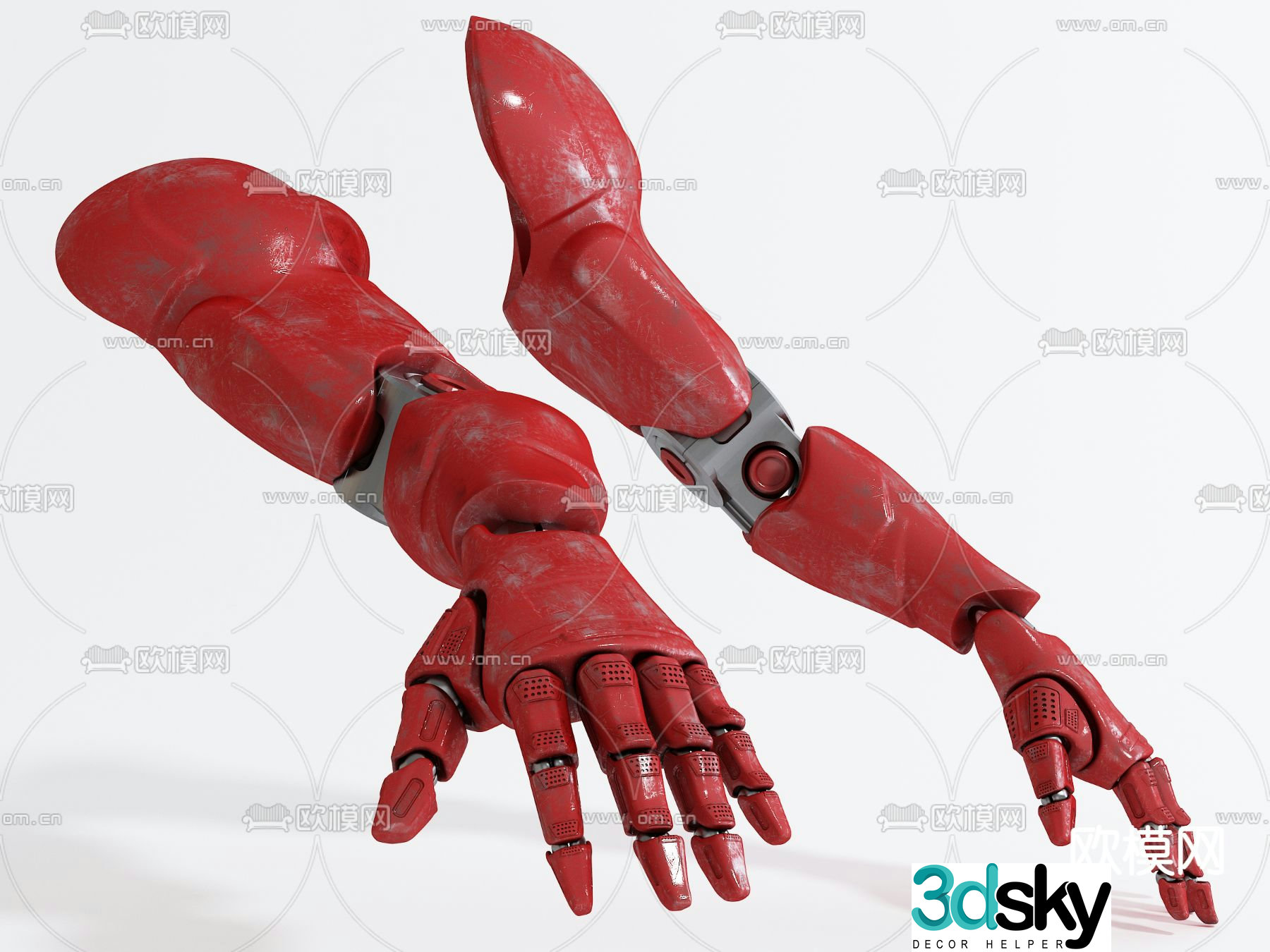 robotic arm prosthetic arm mechanical parts 3d model