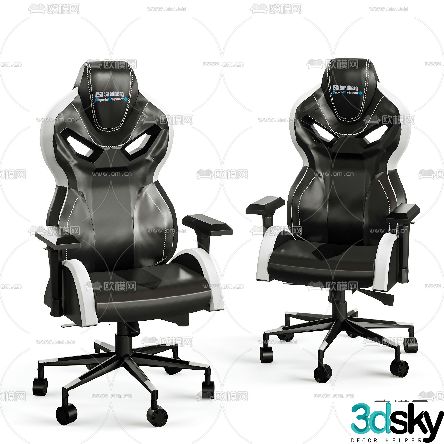 Modern gaming chair office chair 3d model