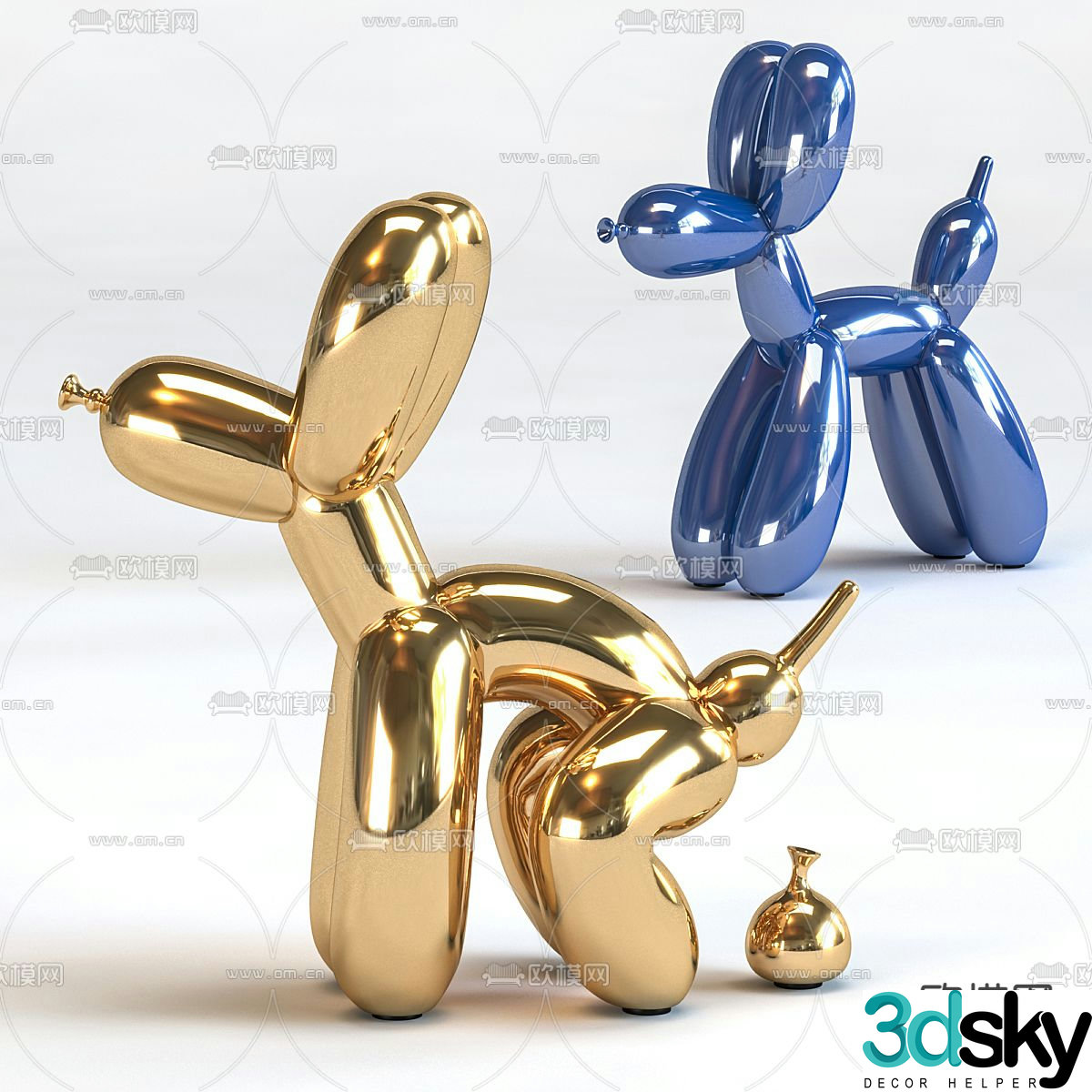 Toy dog â€‹â€‹ornament 3d model