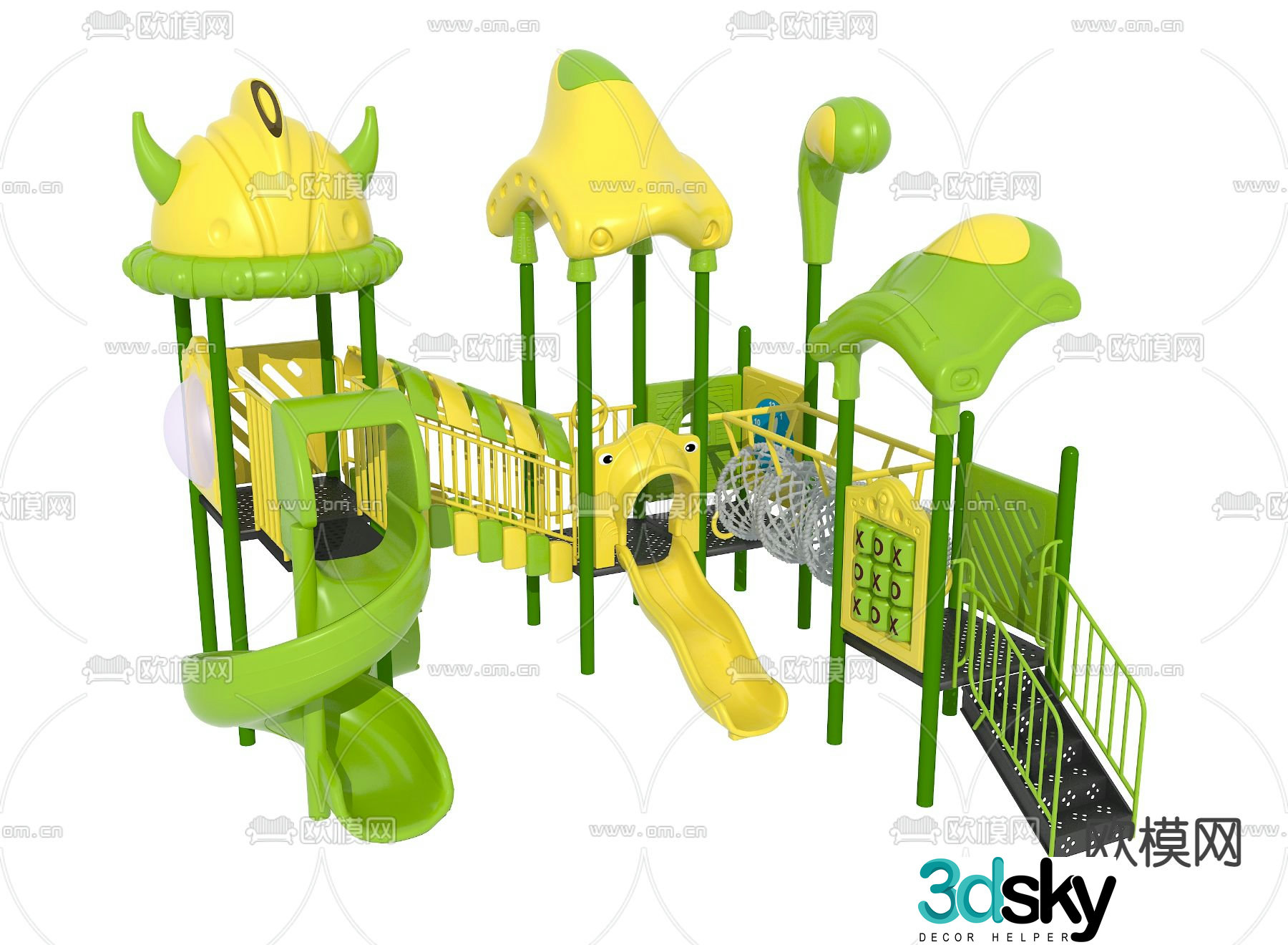 Children's slide amusement equipment 3d model