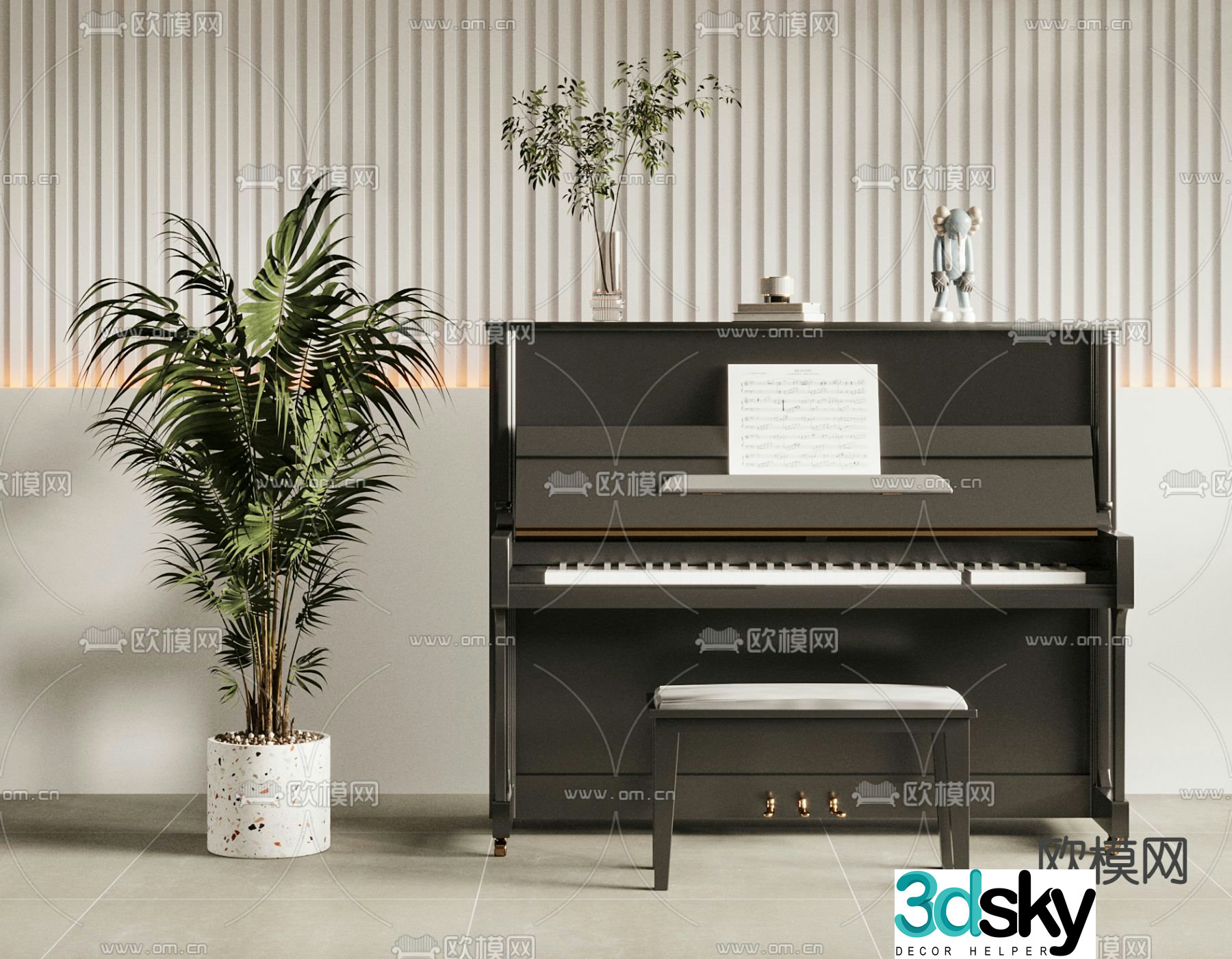 piano 3d model
