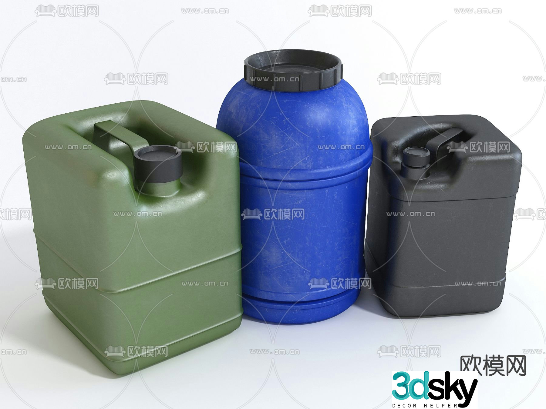 Oil barrel, oil can, sealed barrel 3d model
