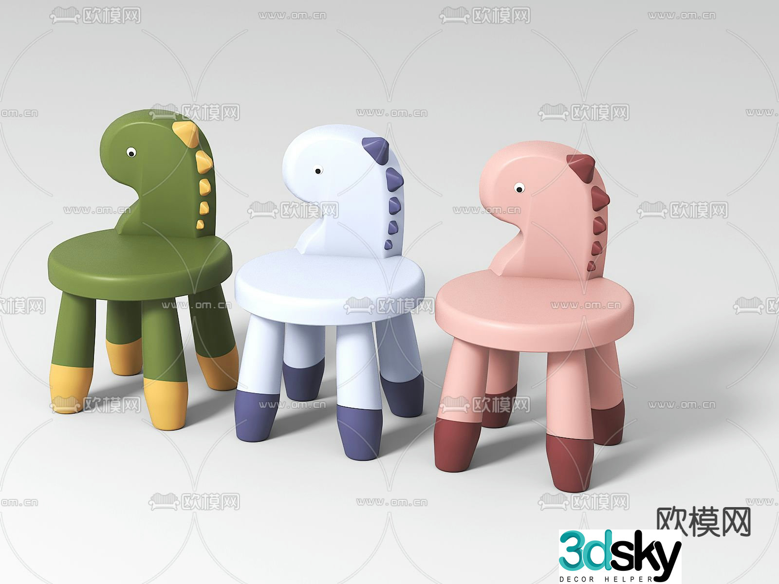 Nordic children’s chair 3d model