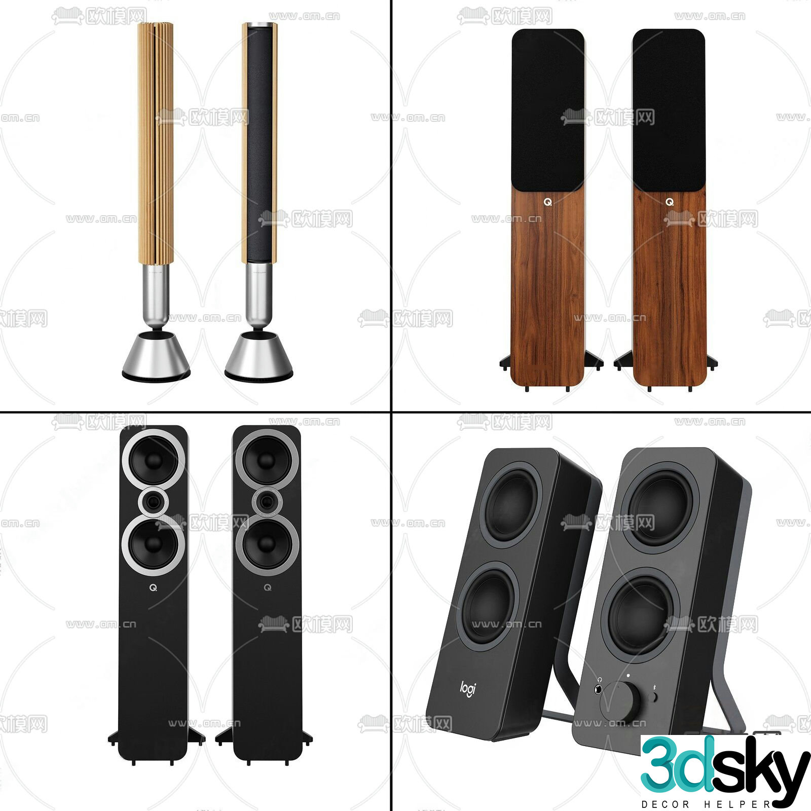 Modern standing speaker 3d model