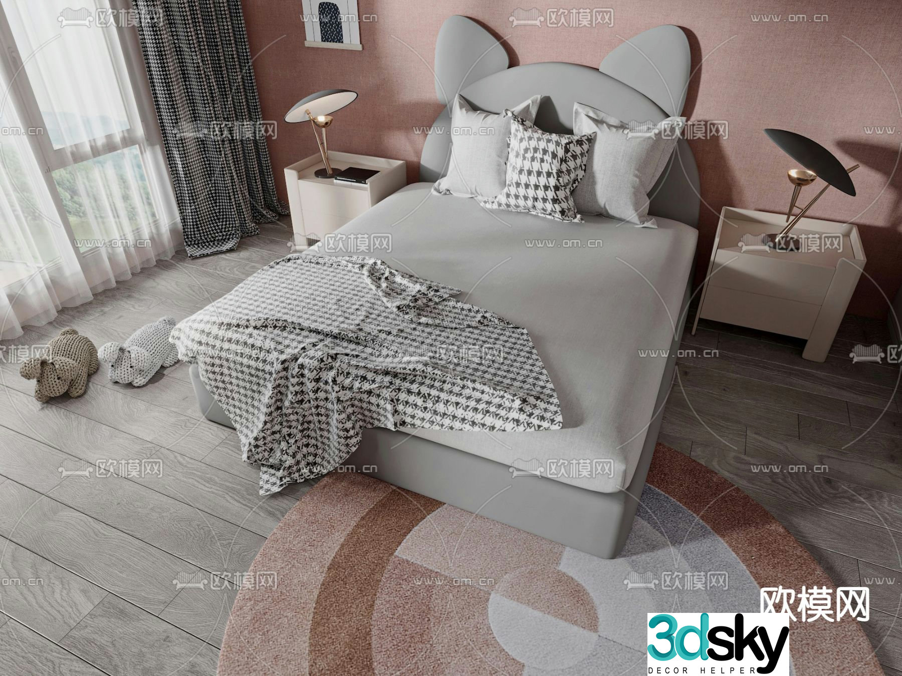 Modern children’s bed 3d model
