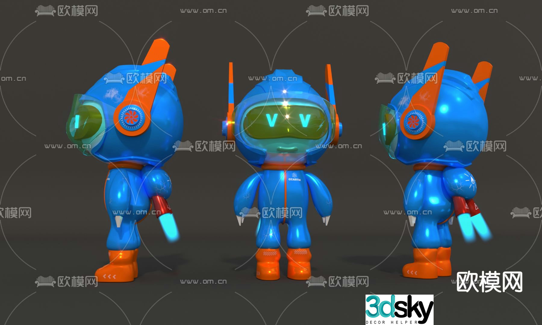 Toy robot flying robot 3d model