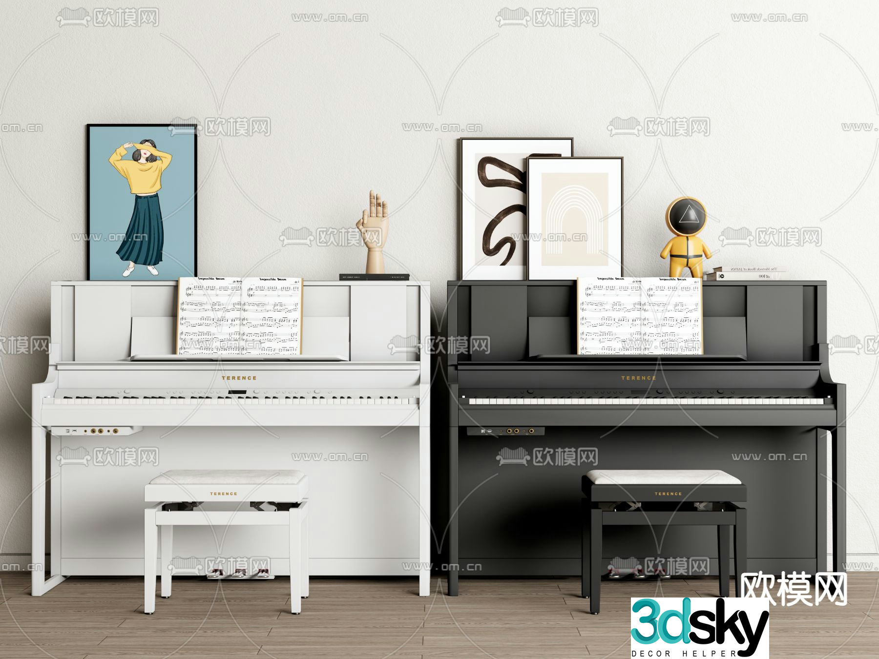 TERENCE piano electronic piano 3d model