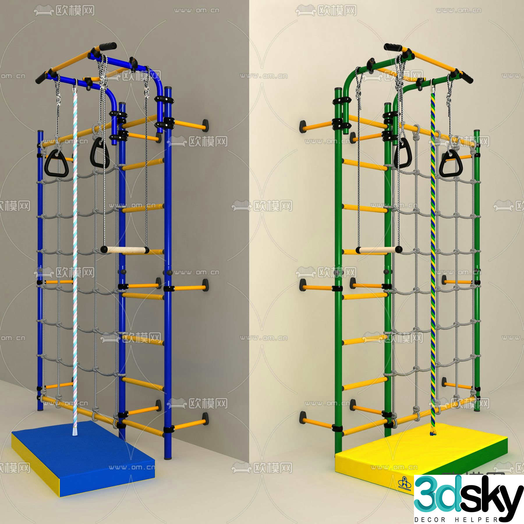 Climbing frame fitness equipment 3d model