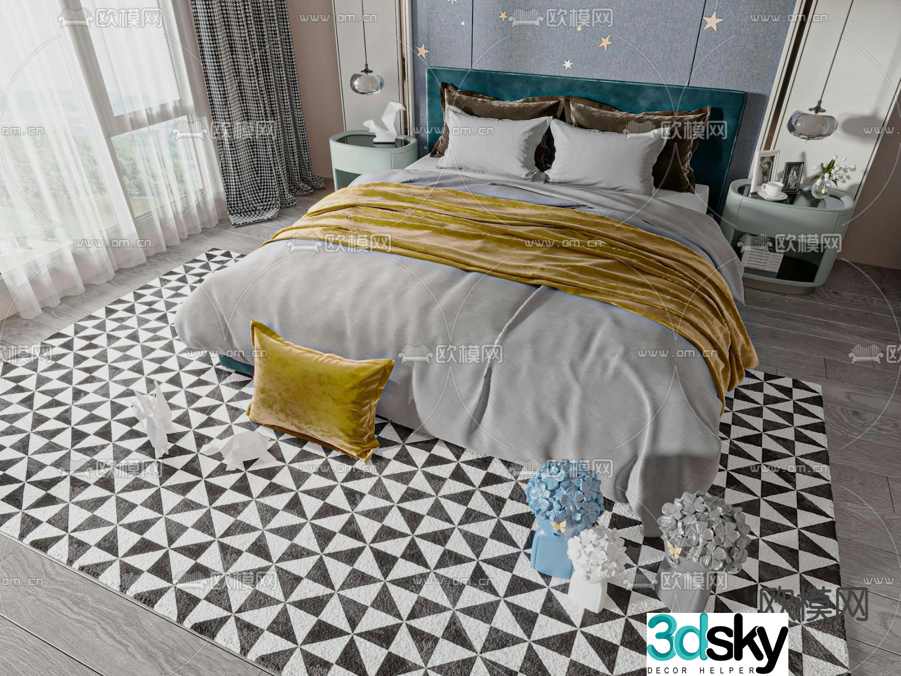 Modern children’s bed 3d model
