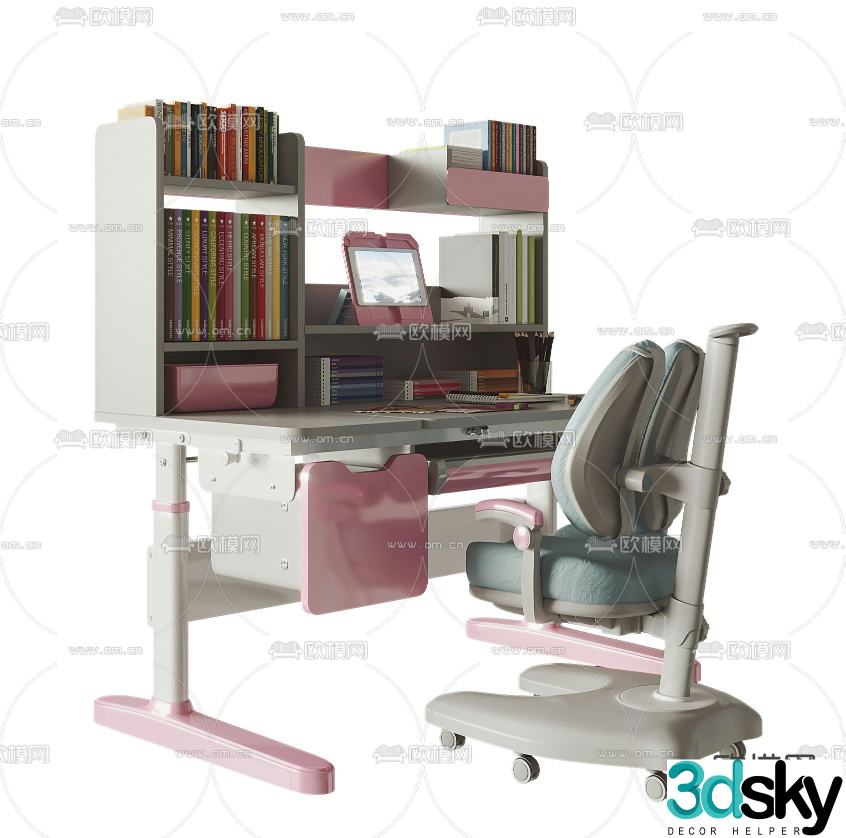 Children’s lift desk 3d model