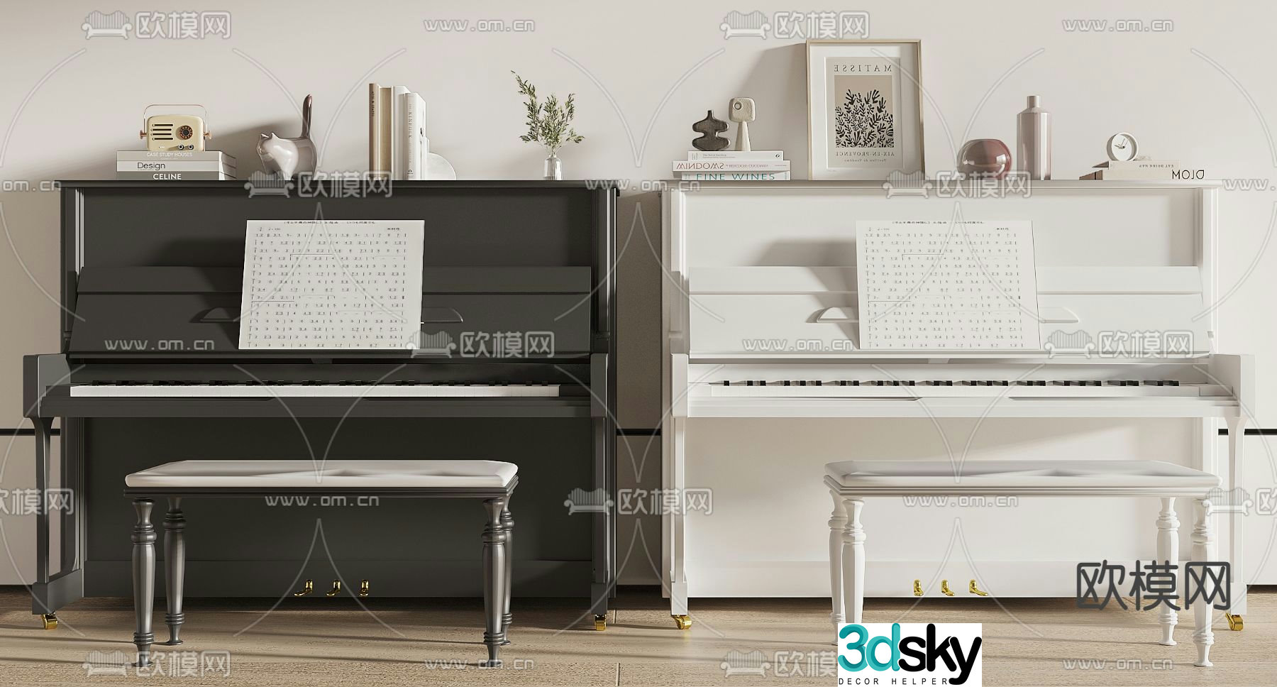 piano 3d model