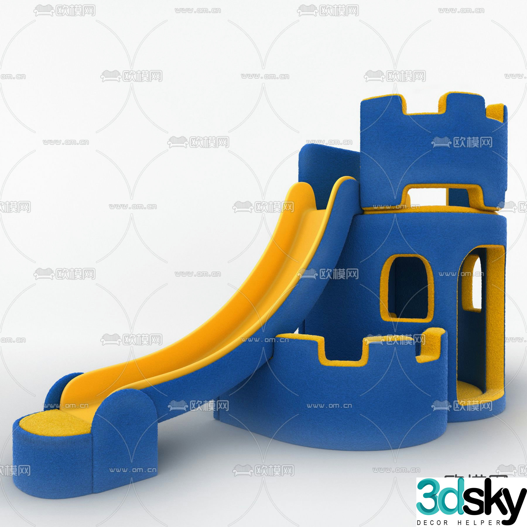 Children’s toy castle naughty castle 3d model