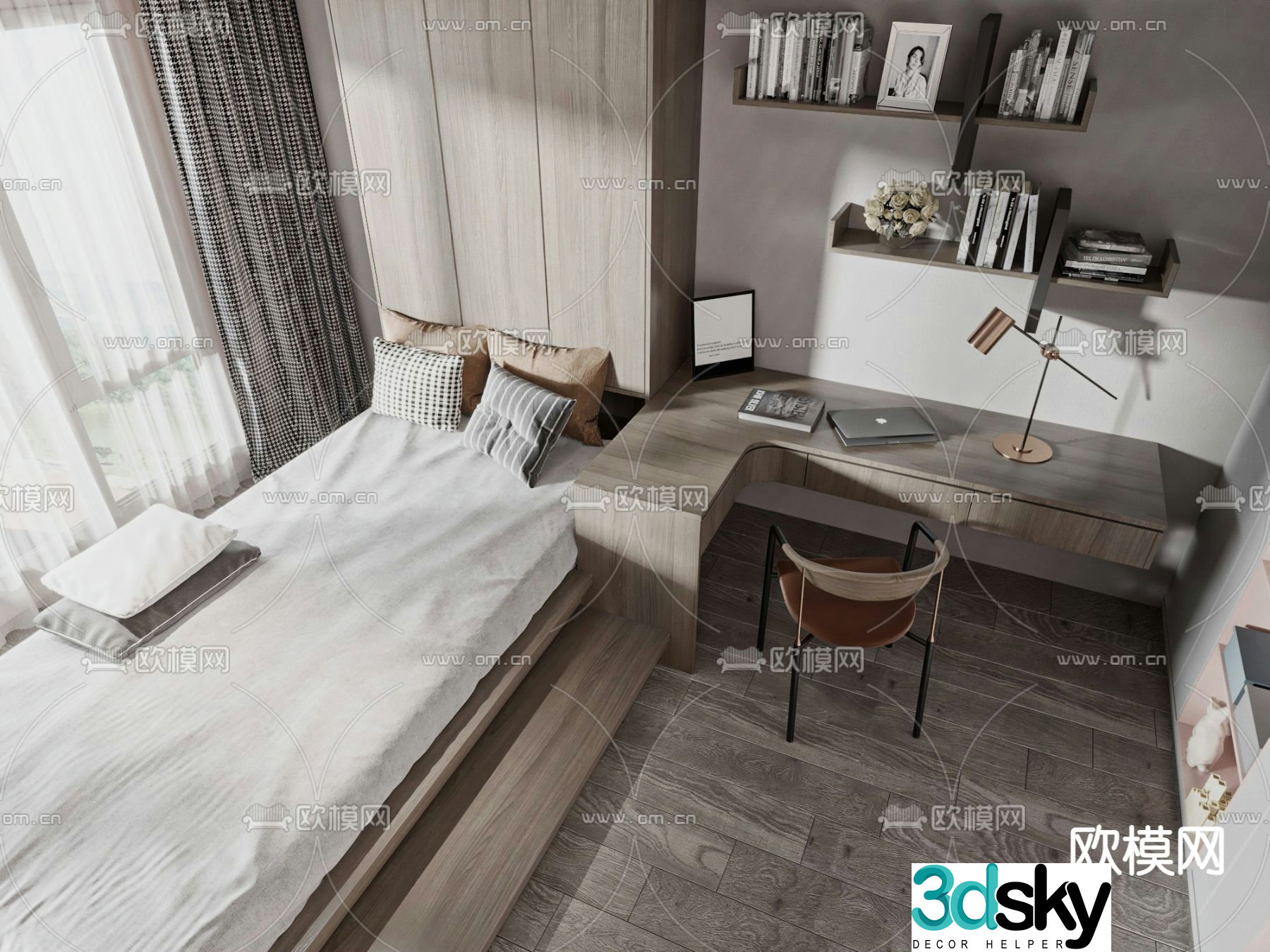 Modern children’s bed 3d model