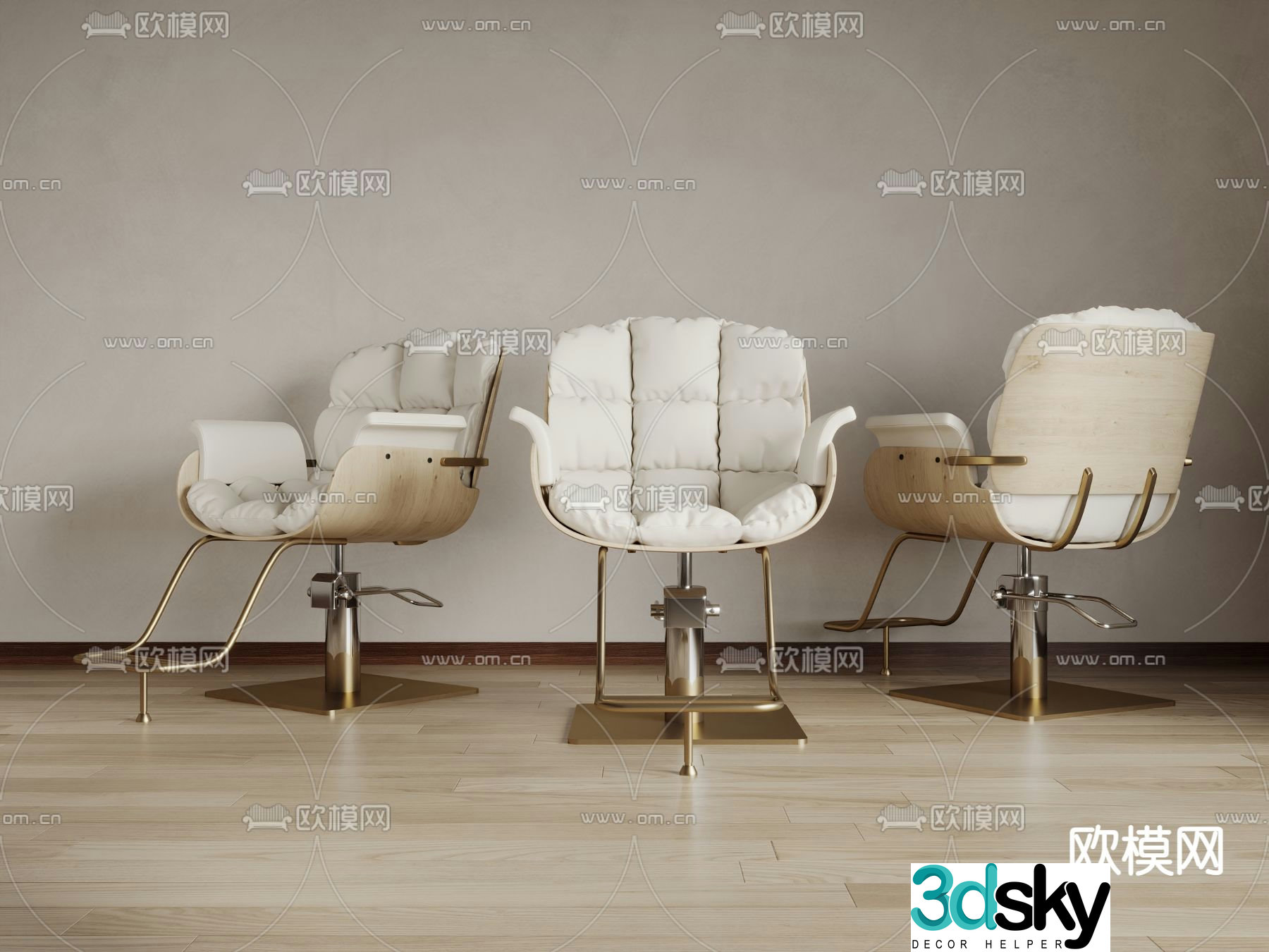 Barber chair 3d model