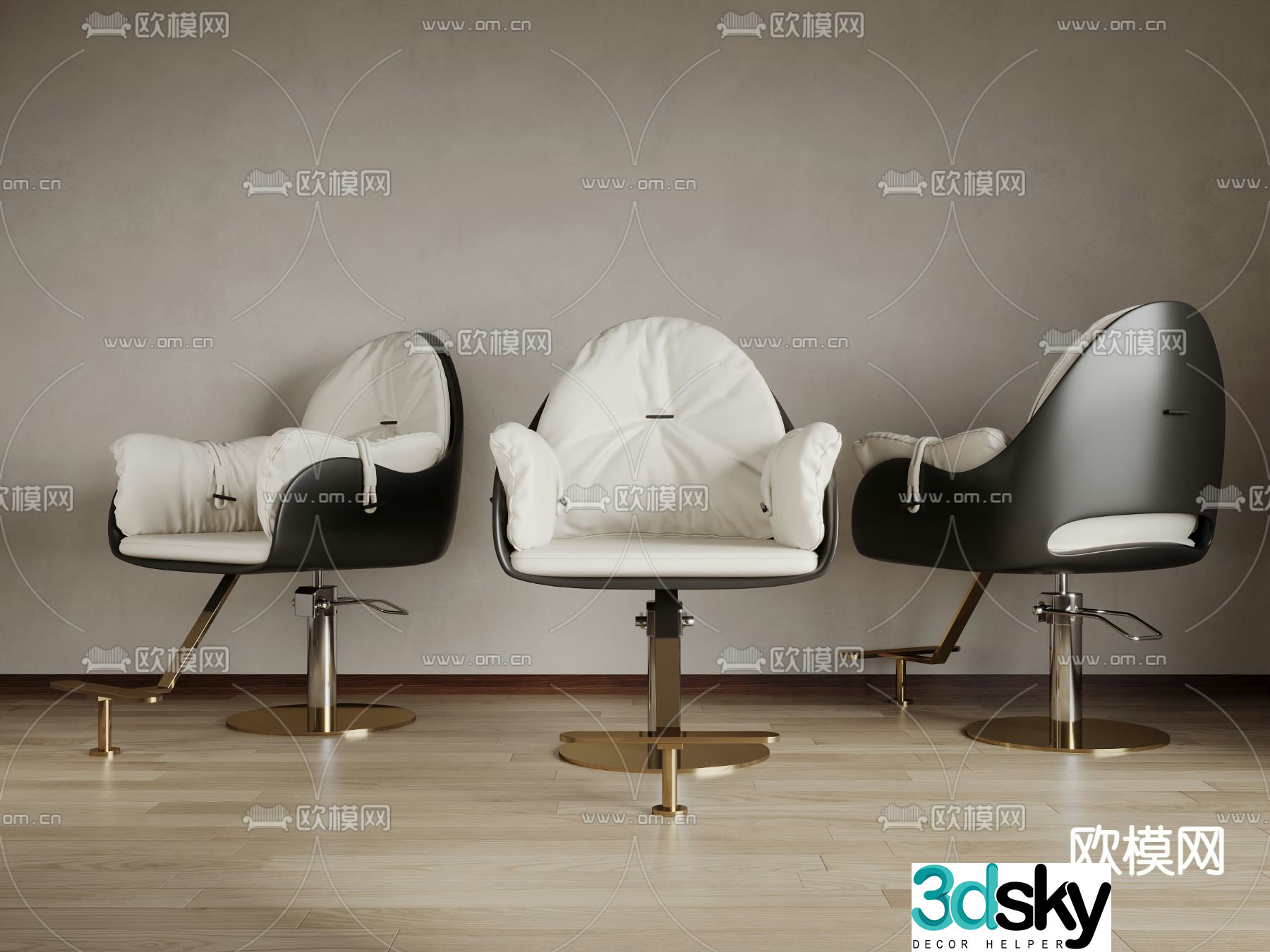 Barber chair 3d model