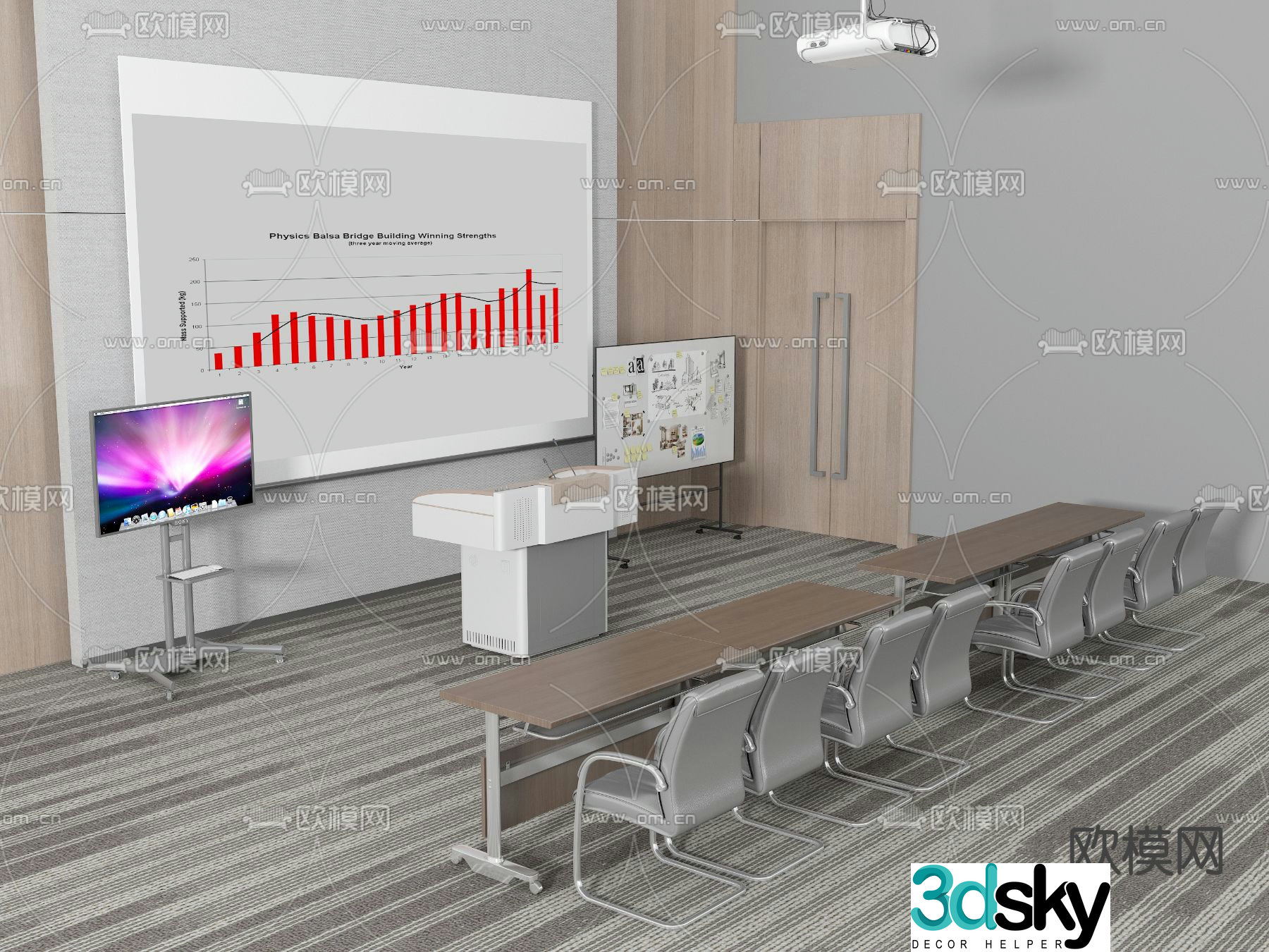 Conference table 3d model