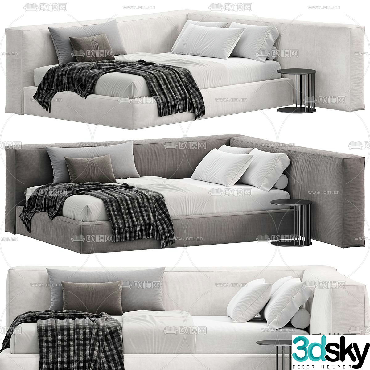 Modern corner sofa 3d model