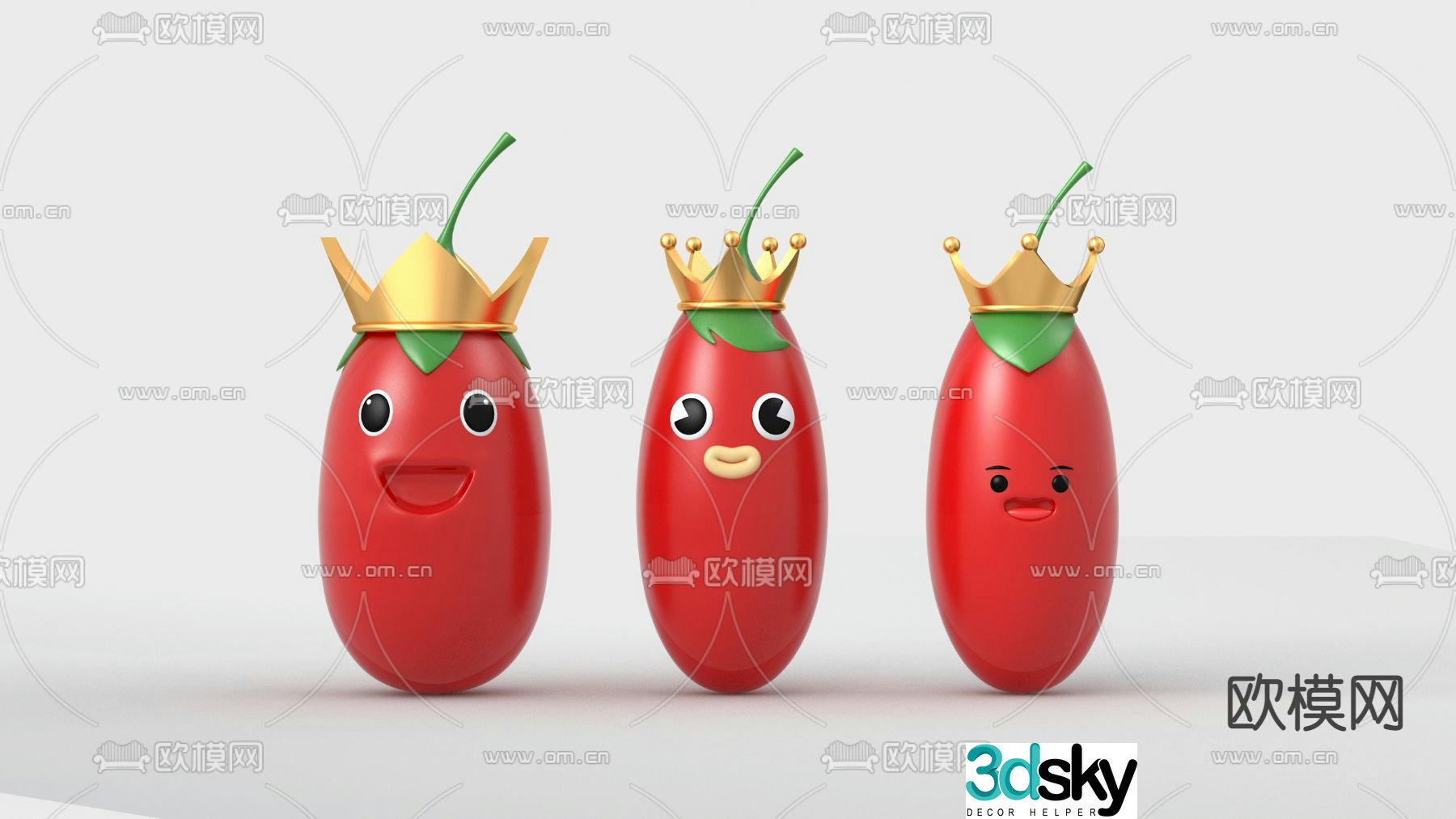 Wolfberry cartoon toy 3d model
