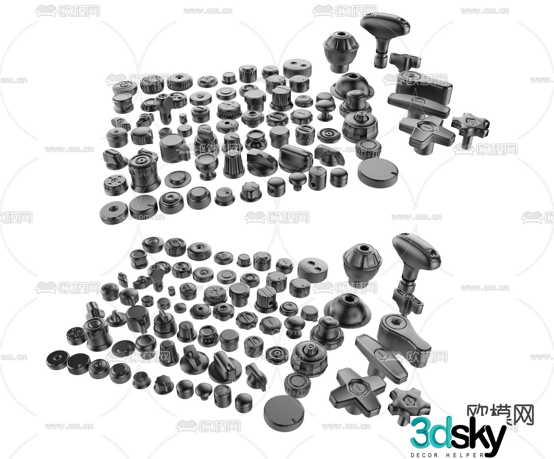 Mechanical parts 3d model