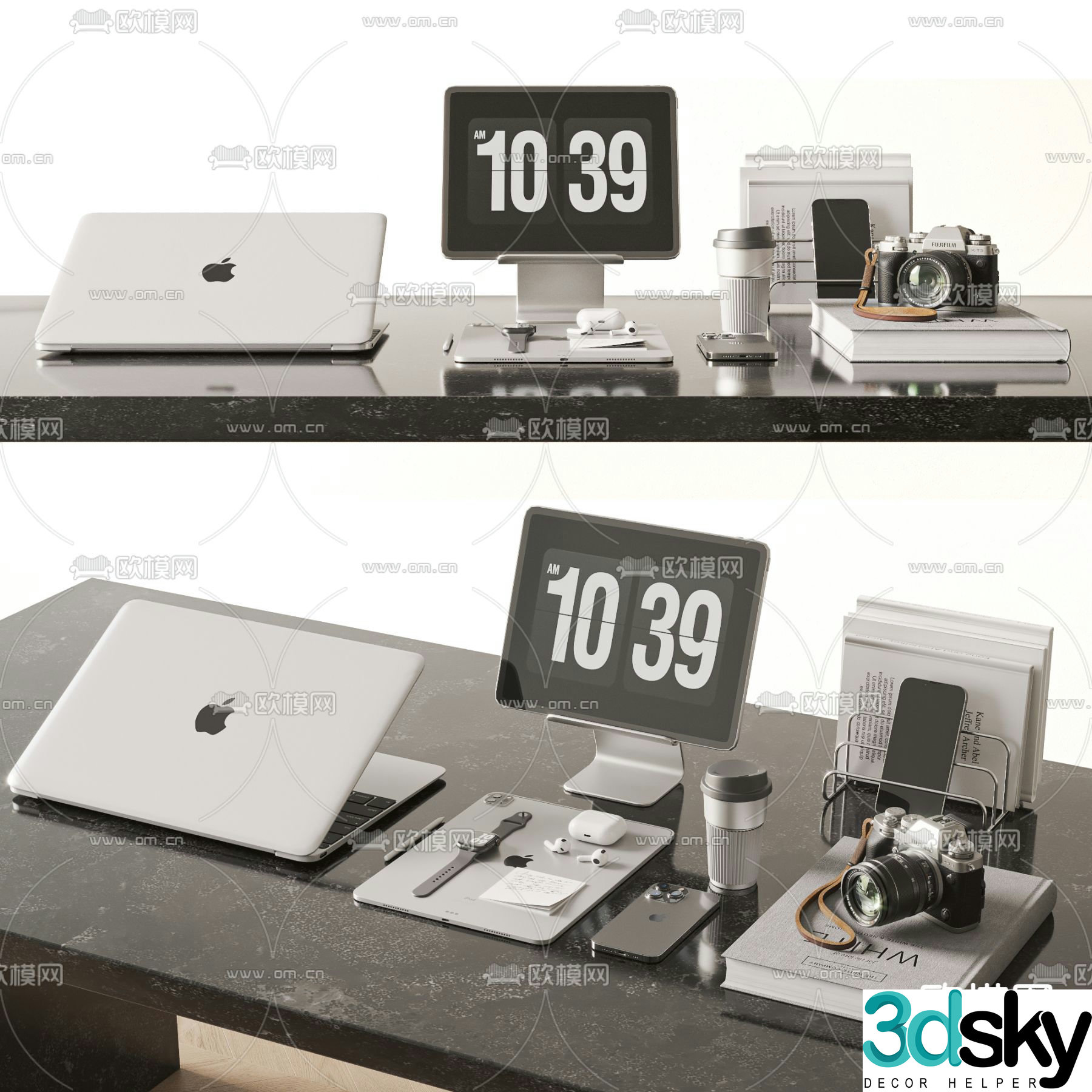 computer office supplies 3d model