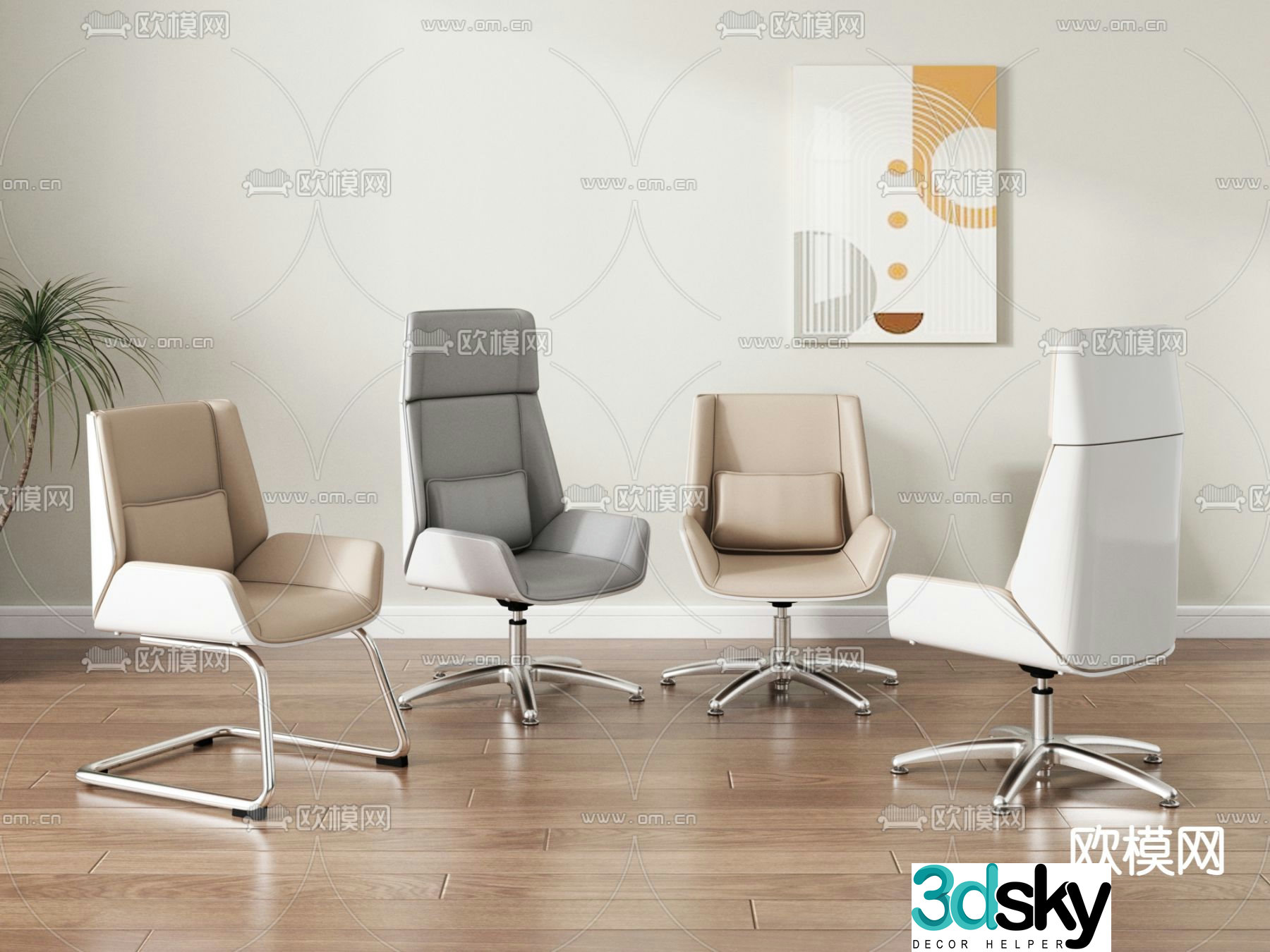 Office chair executive chair 3d model