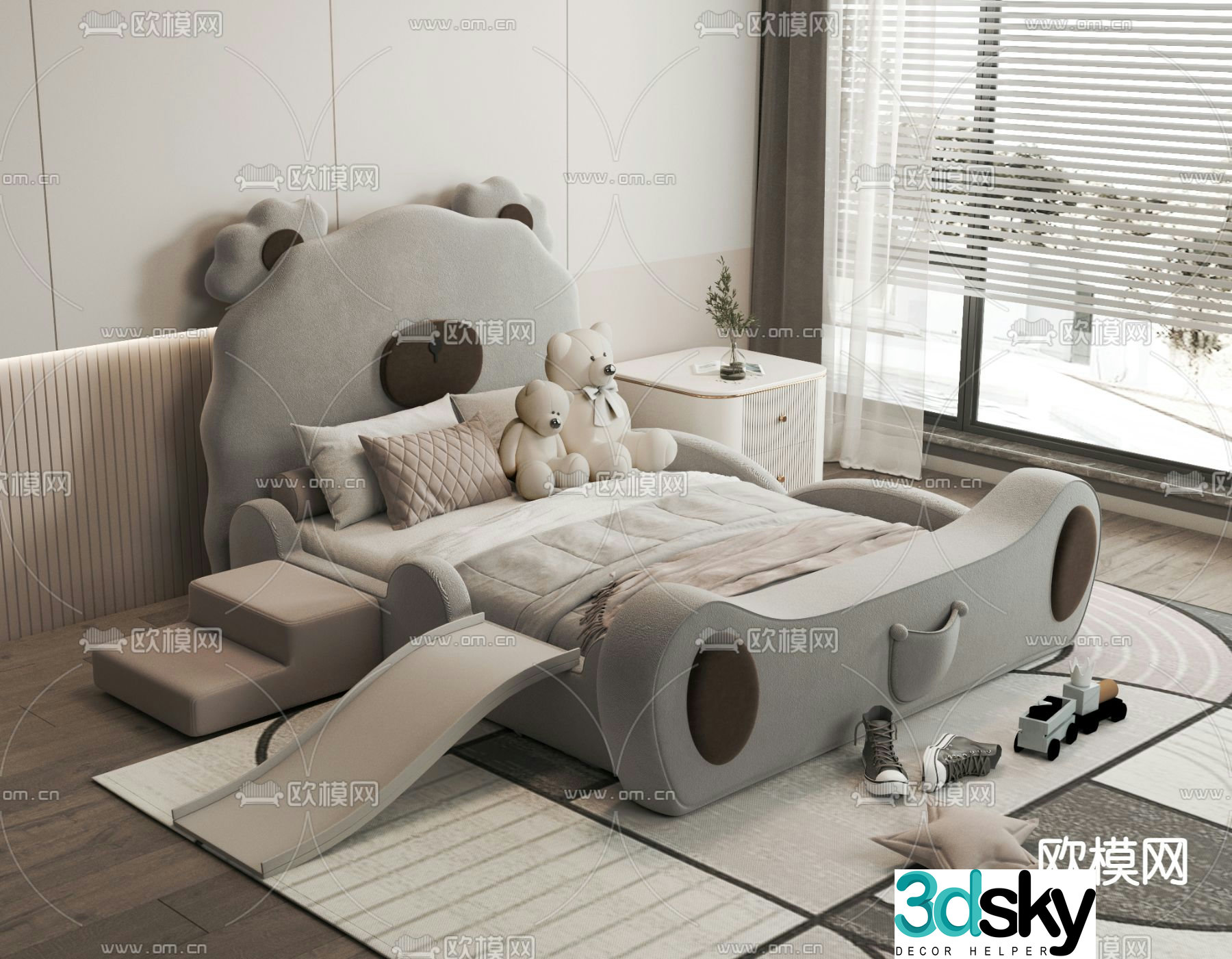 Bear children’s bed children’s bed 3d model