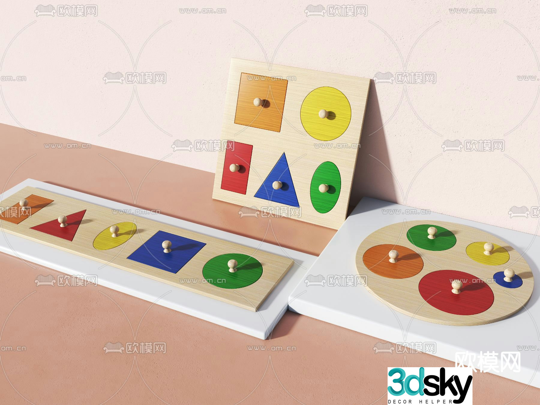 Enlightenment toys building board 3d model