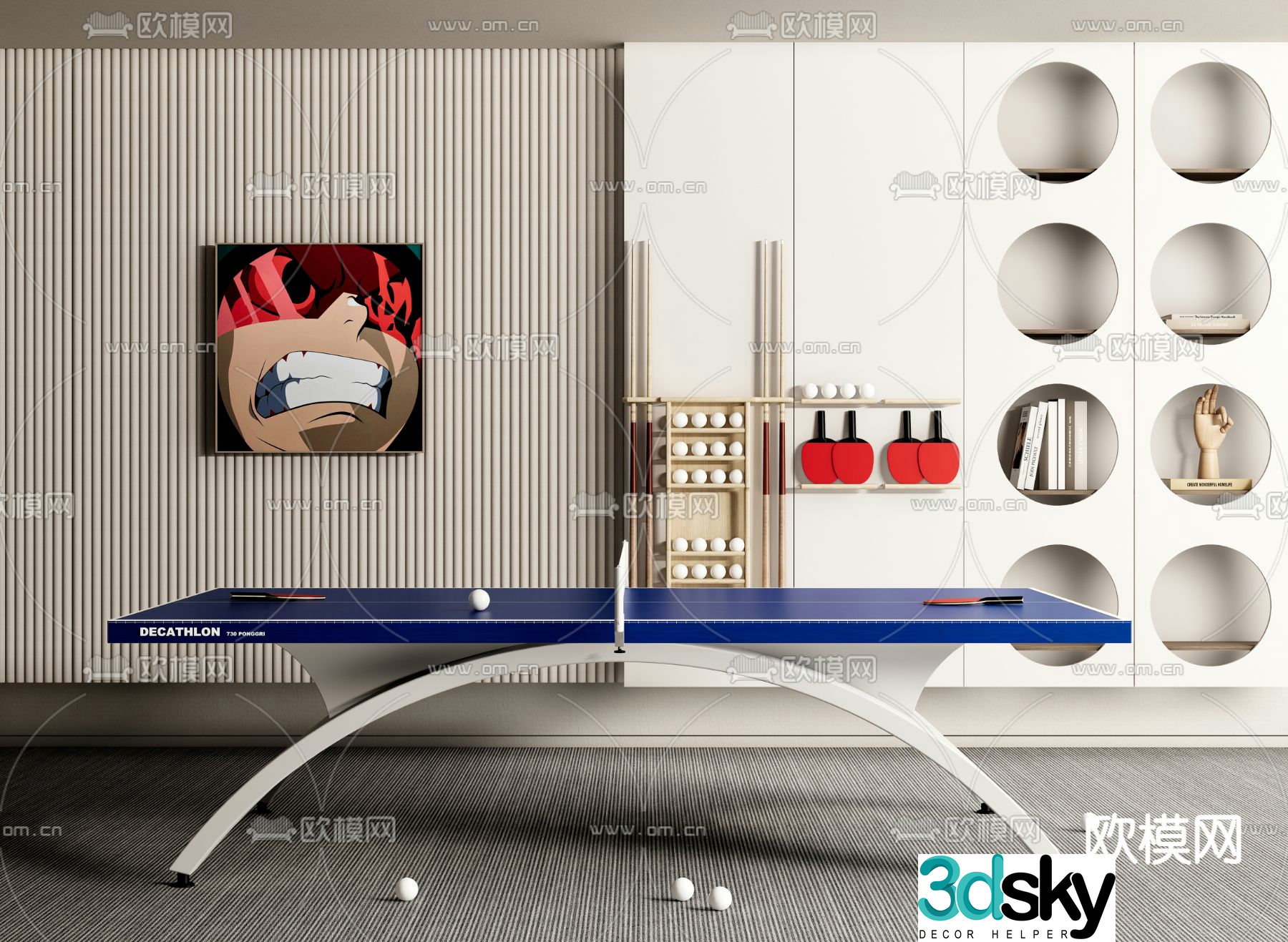 ping pong table 3d model