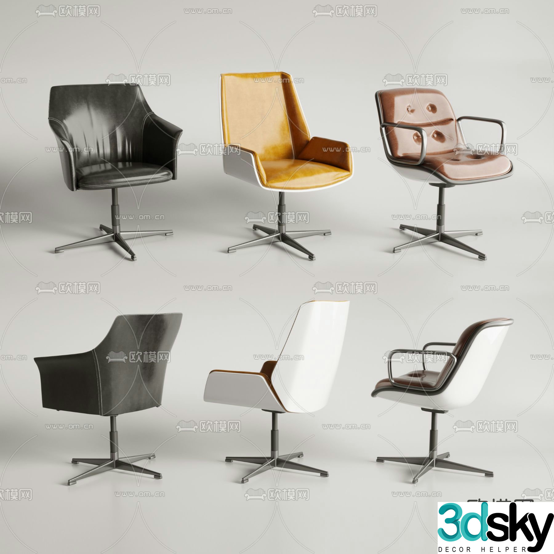 Office chair conference chair negotiation chair staff chair 3D model