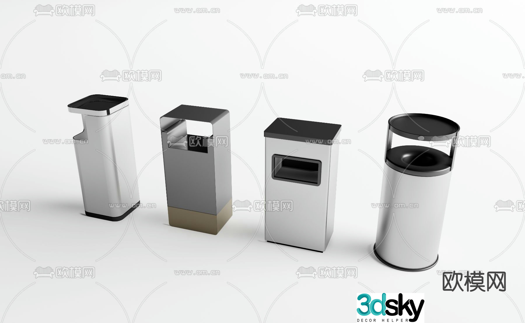 trash can trash can 3d model