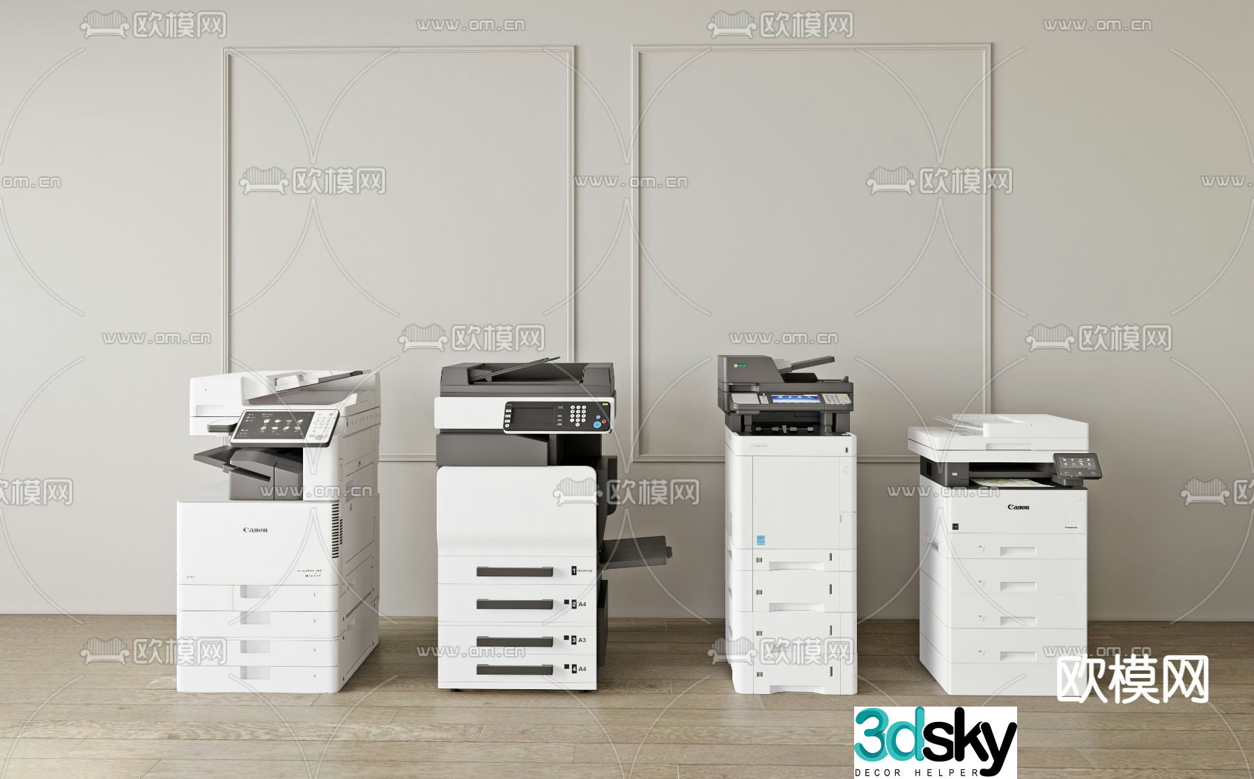 Modern printer copier 3d model