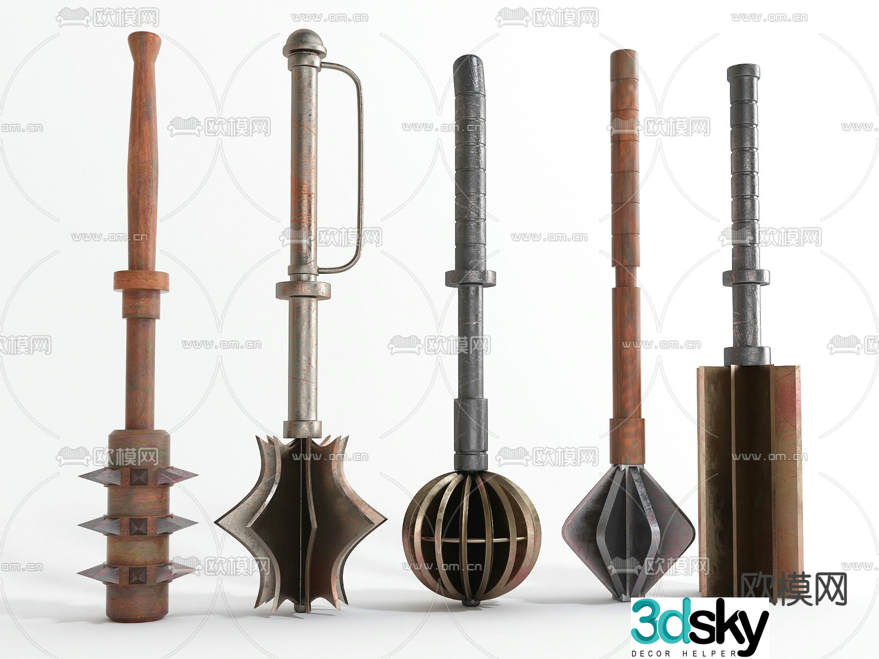 Weapons Hammer Mjolnir Mace 3d model
