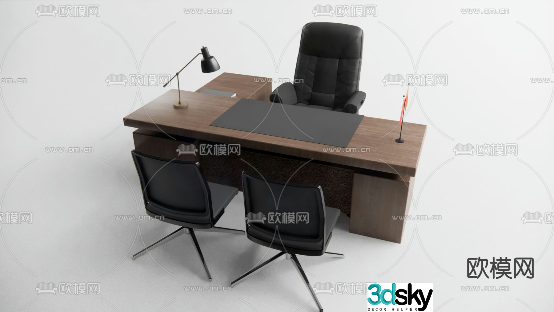 Office desk and chair desk desk and chair 3d model