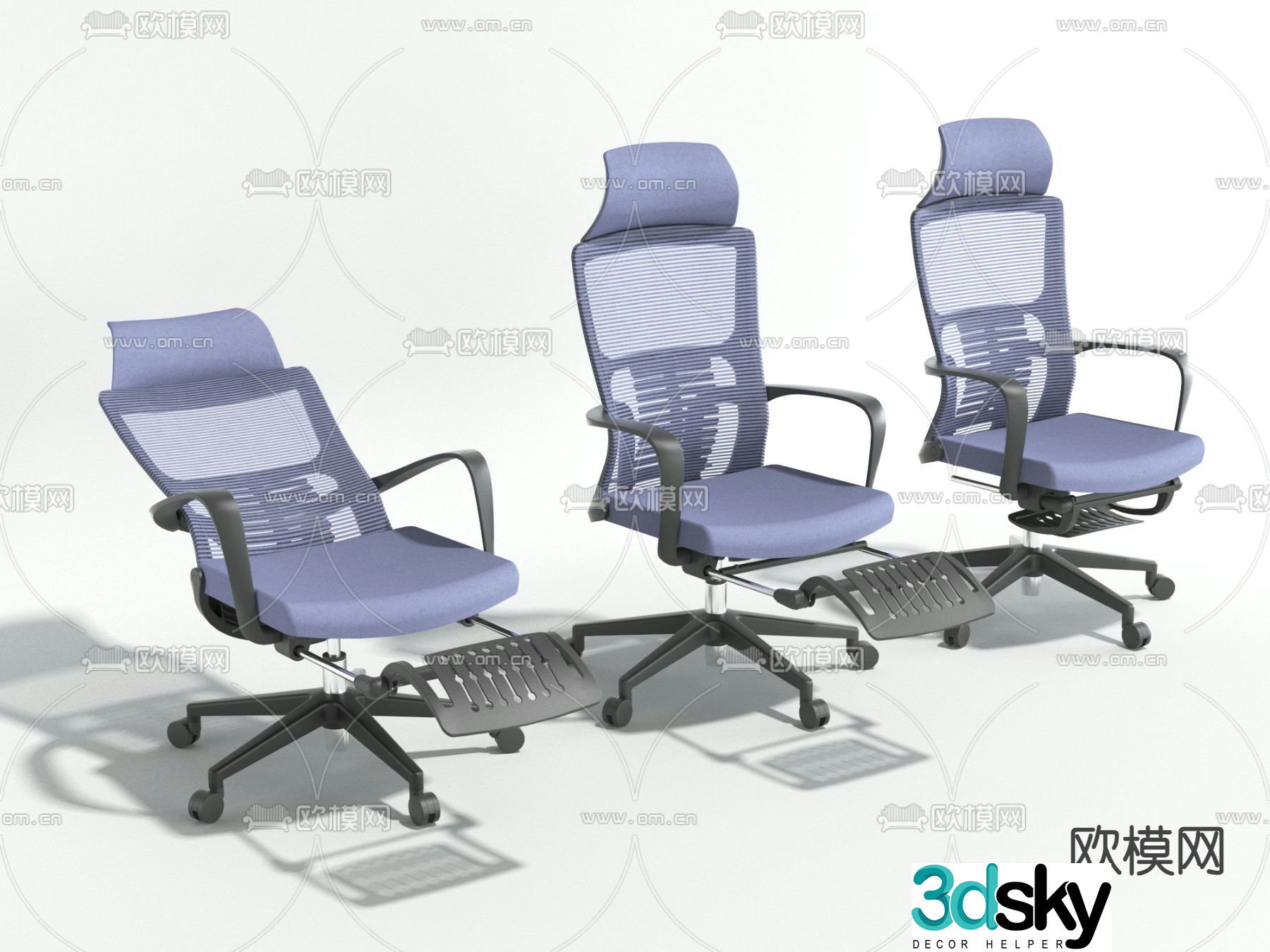 Mesh office chair 3d model