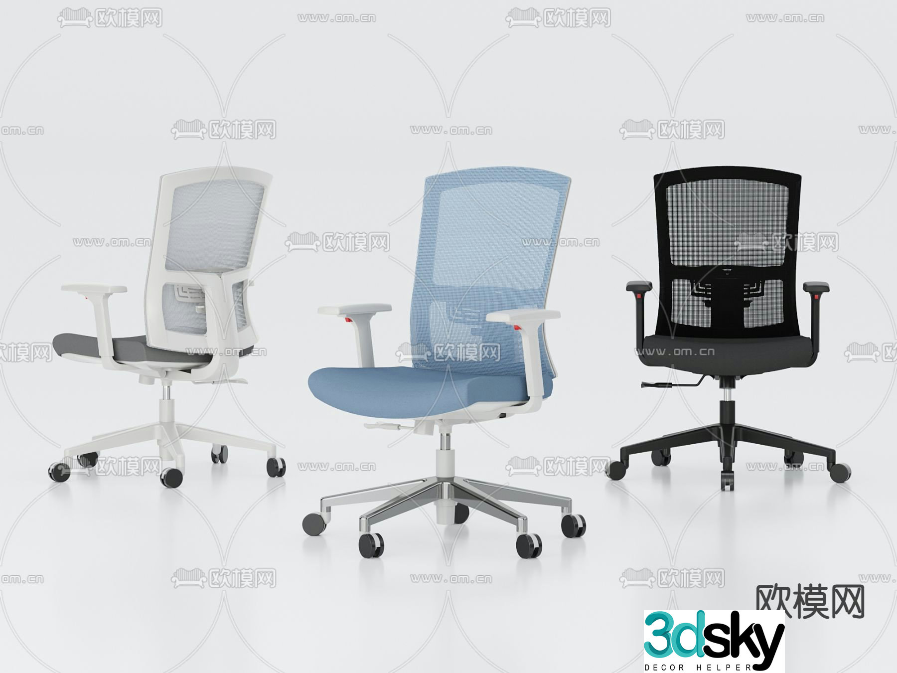 Office chair staff chair 3d model