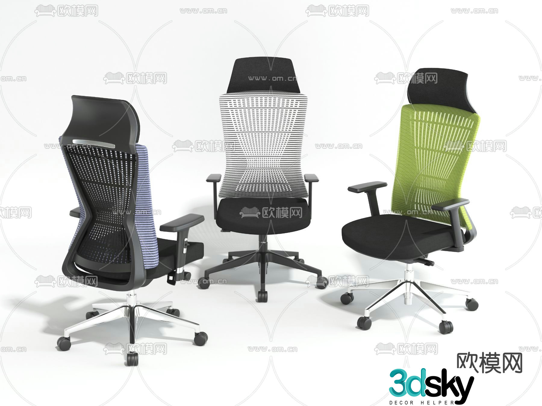 Office chair staff chair 3d model