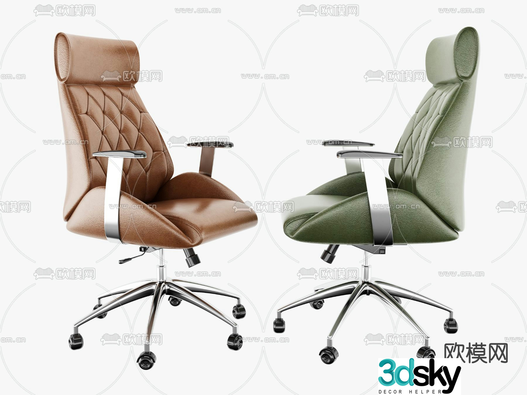 Modern office chair swivel chair 3d model