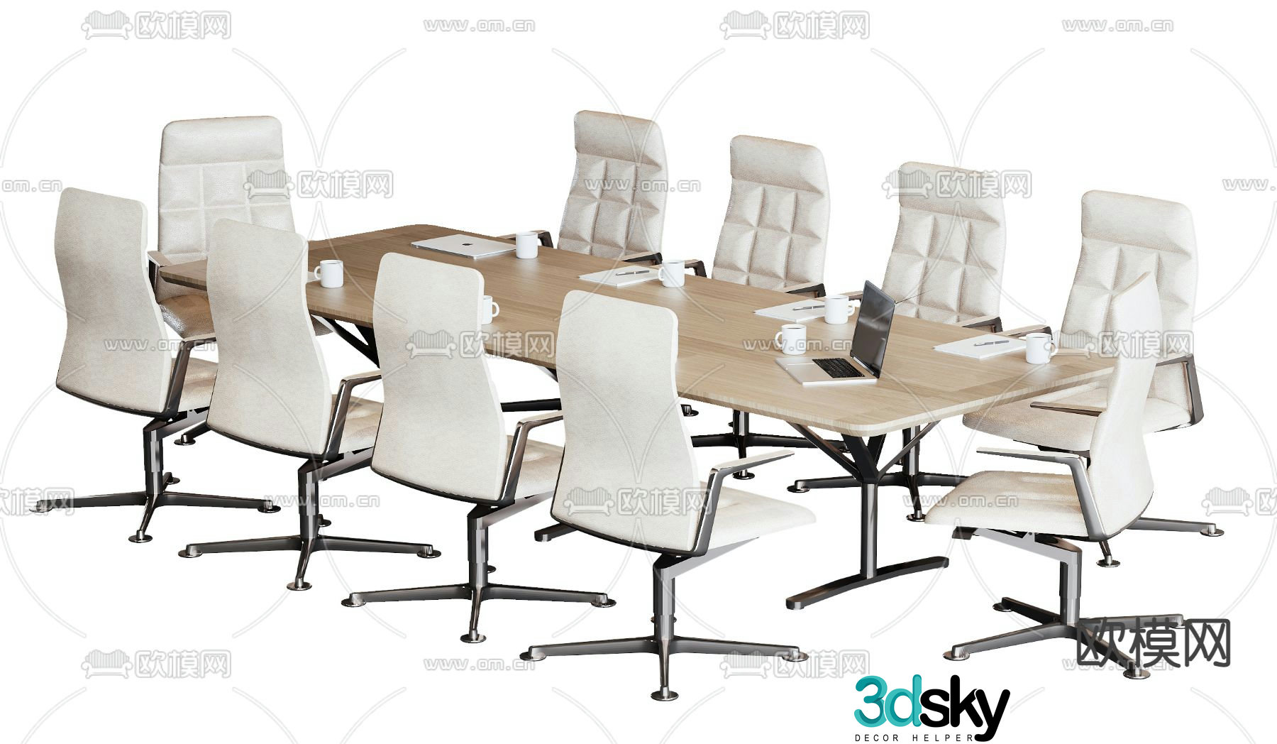 Conference tables and chairs conference table 3d model