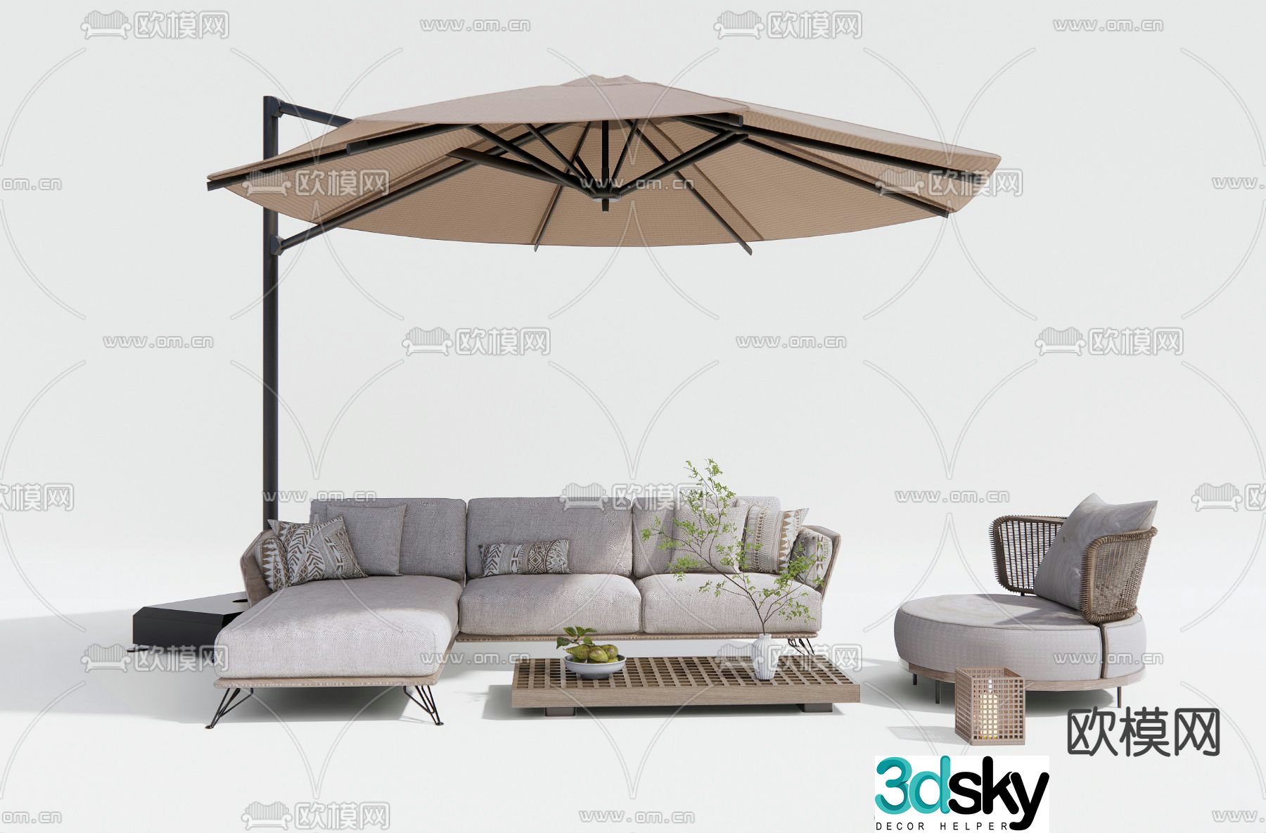 Modern outdoor sofa 3d model