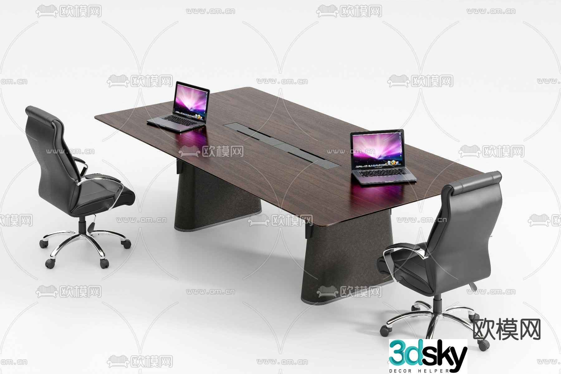 Conference tables and chairs 3d model