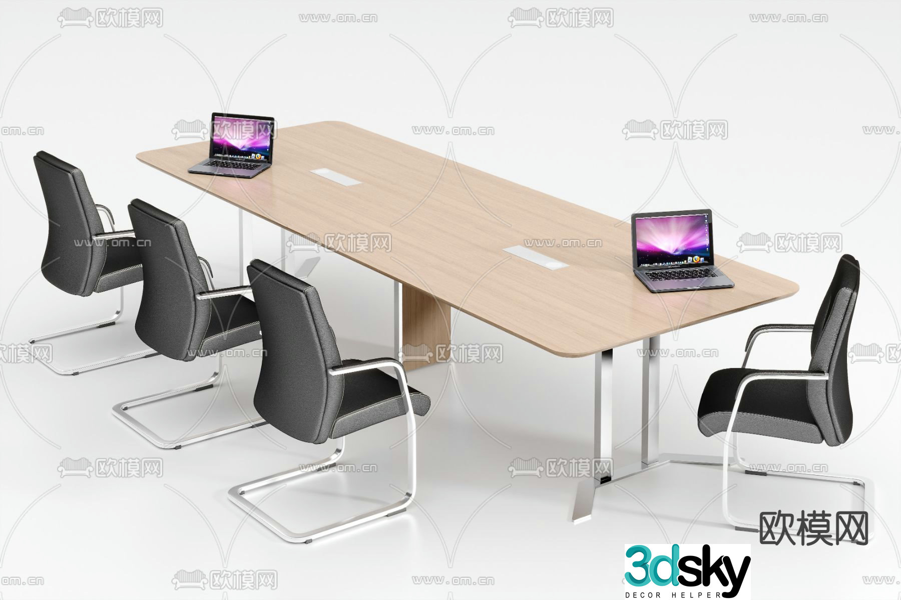 Conference tables and chairs conference table 3d model