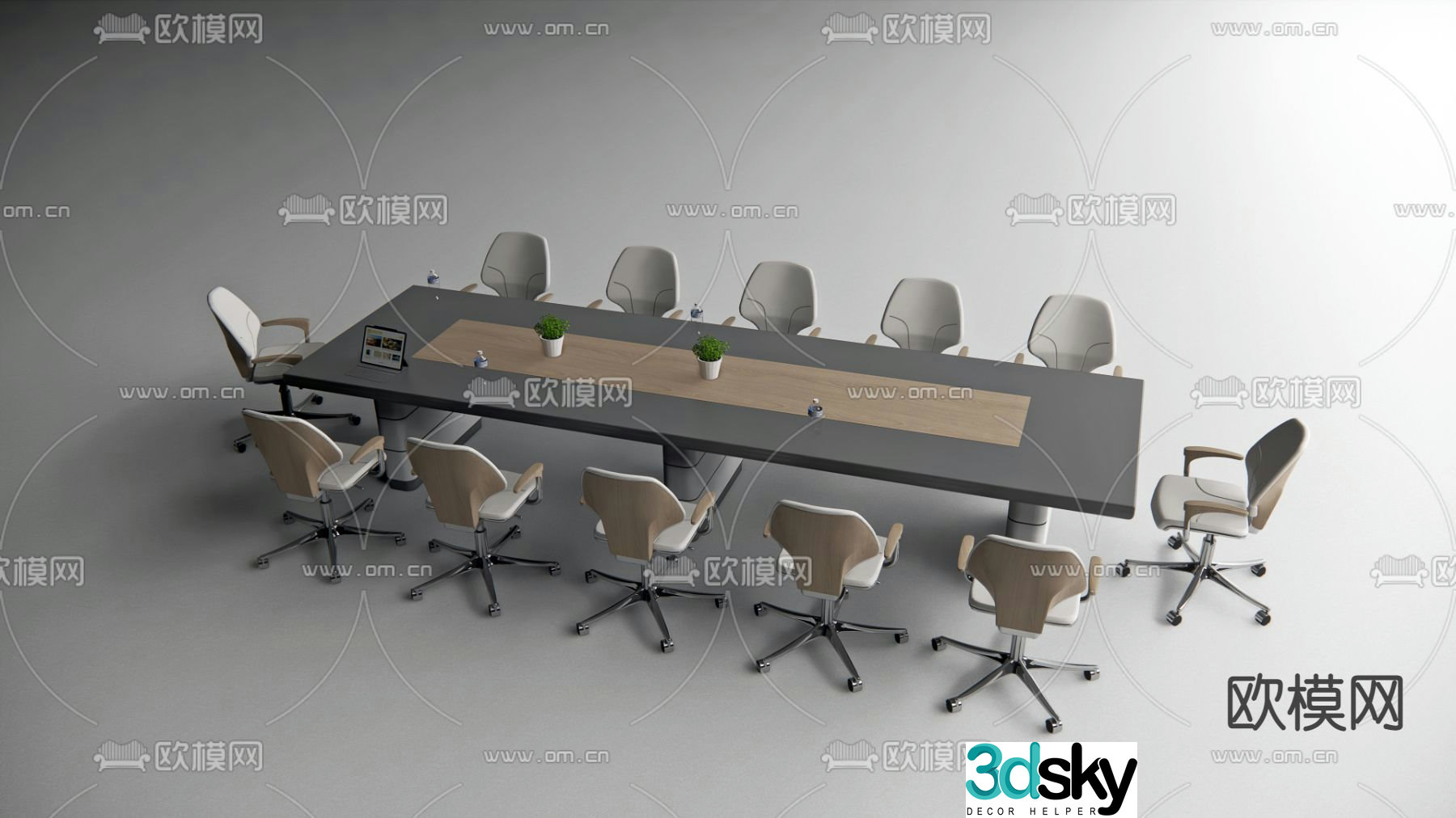 Conference tables and chairs conference table 3d model