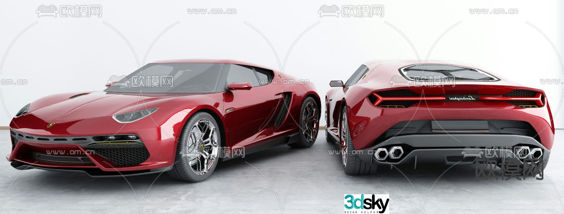 car sports car luxury car 3d model
