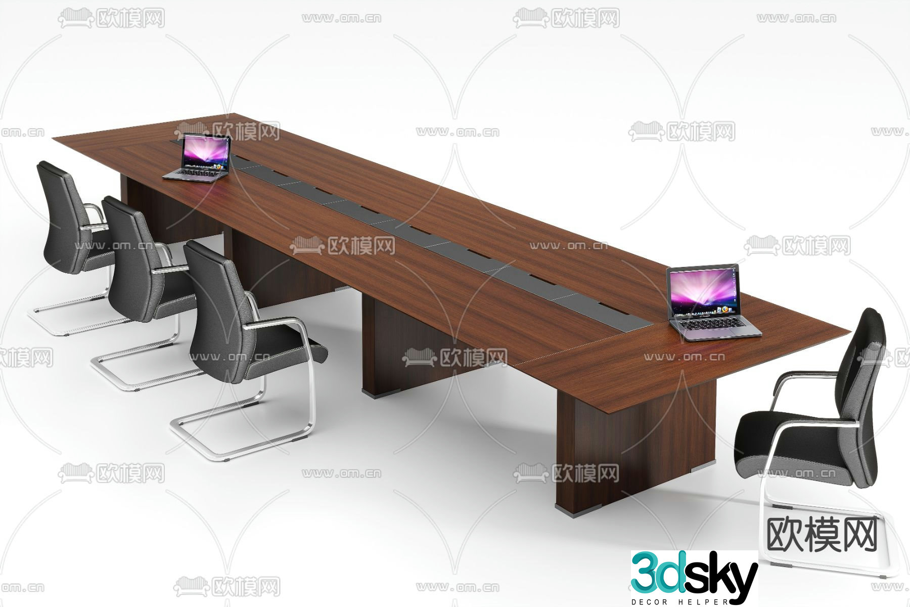 Conference tables and chairs conference table 3d model