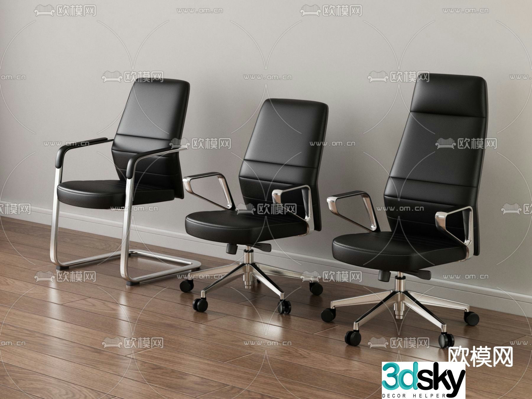 Office chair executive chair staff chair 3d model